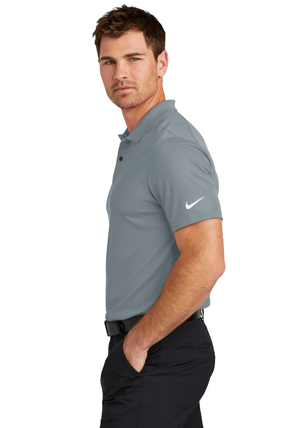 Nike Mens Victory Dri-Fit Moisture Wicking Short Sleeve Polo Shirt - Cool Grey