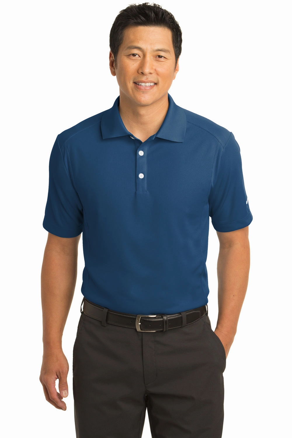 Nike Mens Classic Dri-Fit Moisture Wicking Short Sleeve Polo Shirt - Court Blue