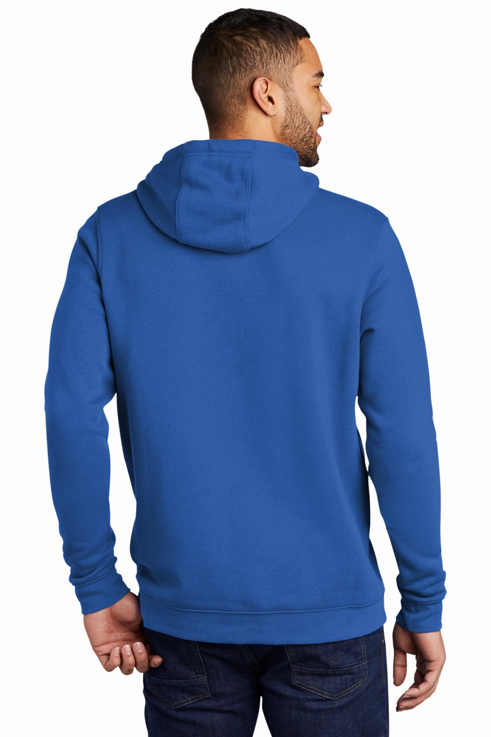 Nike Mens Club Fleece Hooded Sweatshirt Hoodie w/ Pouch Pocket - Royal Blue