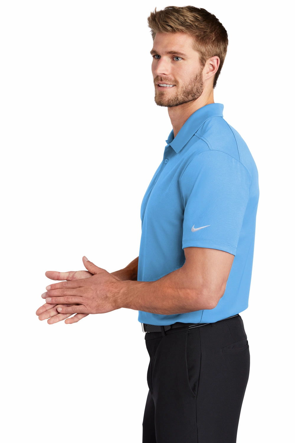 Nike Mens Essential Dri-Fit Moisture Wicking Short Sleeve Polo Shirt - University Blue