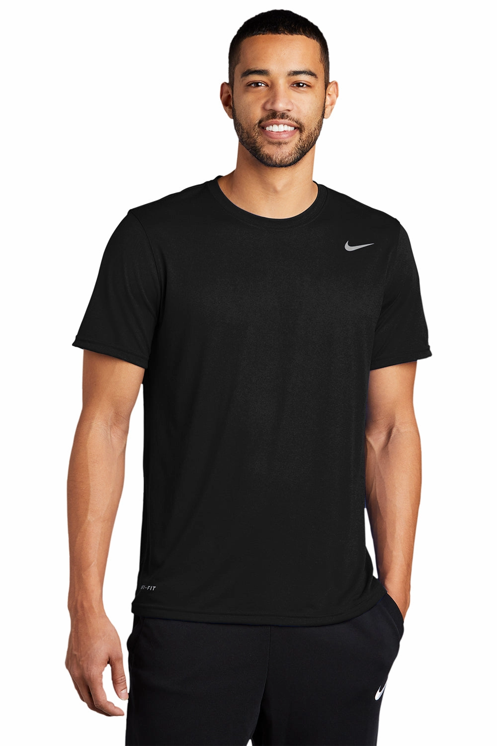 Nike Mens Team rLegend Dri-Fit Moisture Wicking Short Sleeve Crewneck T-Shirt - Black