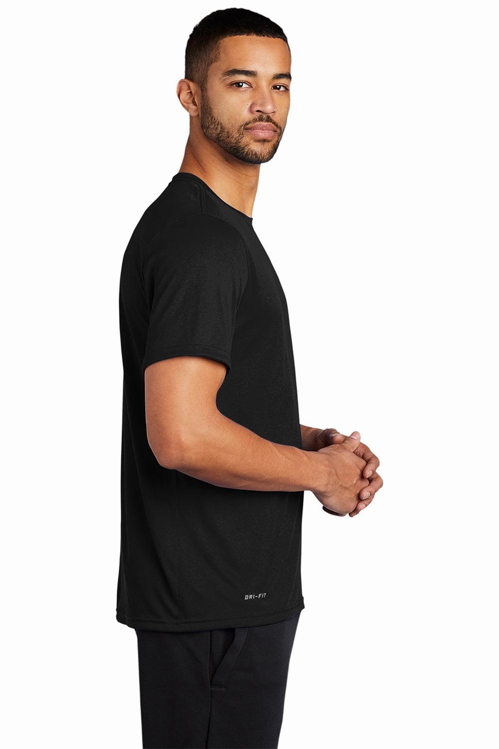 Nike Mens Team rLegend Dri-Fit Moisture Wicking Short Sleeve Crewneck T-Shirt - Black