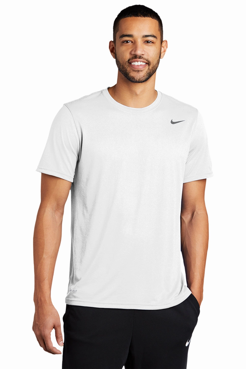 Nike Mens Team rLegend Dri-Fit Moisture Wicking Short Sleeve Crewneck T-Shirt - White