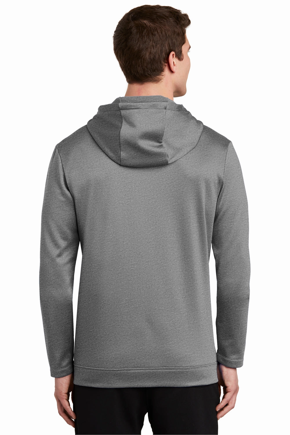 Nike Mens Therma-Fit Moisture Wicking Fleece Full Zip Hooded Sweatshirt Hoodie w/ Pockets - Heather Dark Grey