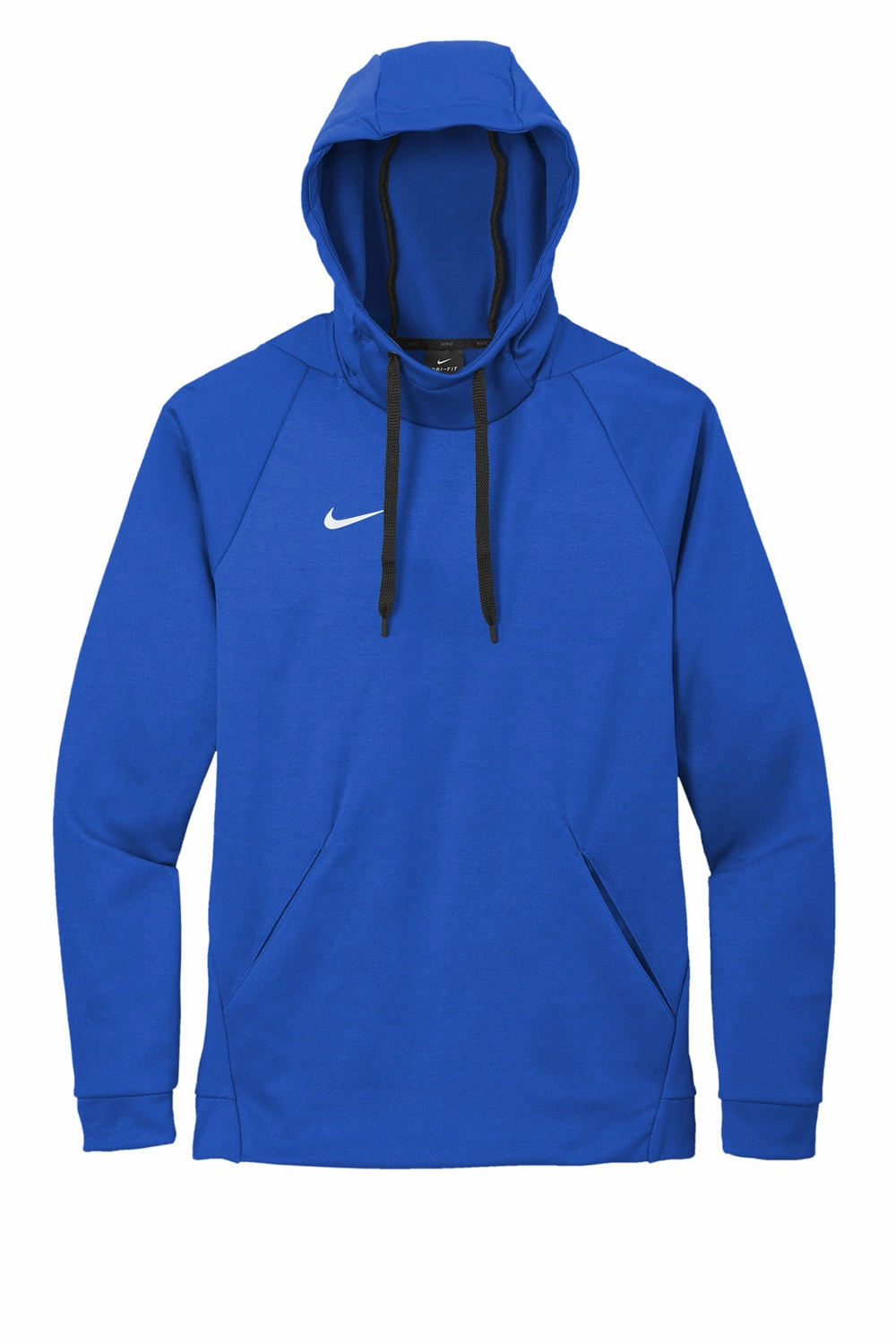Nike Mens Therma-Fit Moisture Wicking Fleece Hooded Sweatshirt Hoodie w/ Pouch Pocket - Team Royal Blue