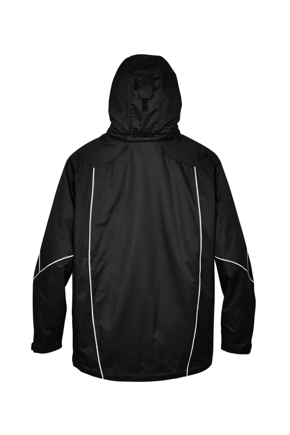 North End Mens Angle 3-in-1 Water Resistant Full Zip Hooded Jacket - Black