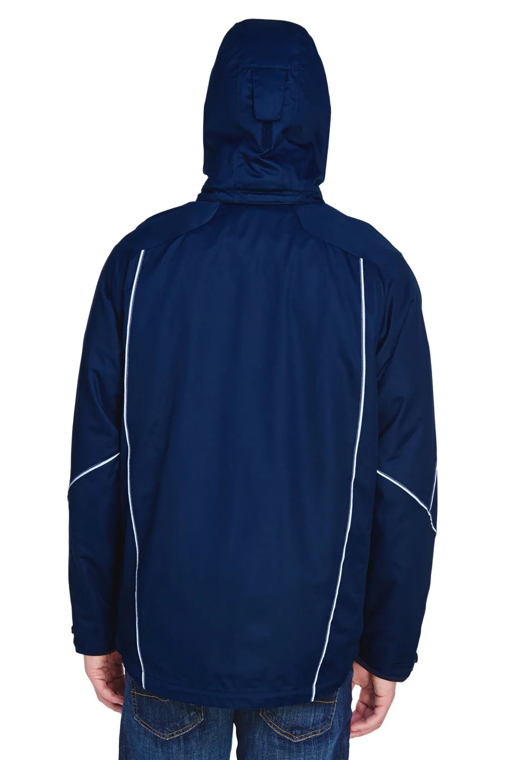 North End Mens Angle 3-in-1 Water Resistant Full Zip Hooded Jacket - Night Blue