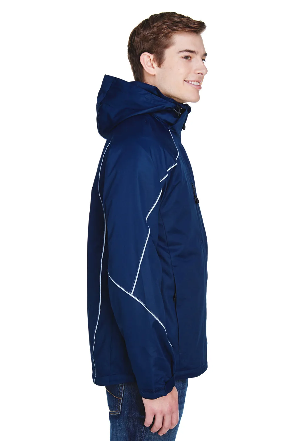North End Mens Angle 3-in-1 Water Resistant Full Zip Hooded Jacket - Night Blue