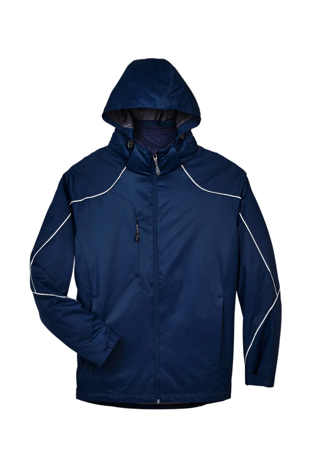 North End Mens Angle 3-in-1 Water Resistant Full Zip Hooded Jacket - Night Blue