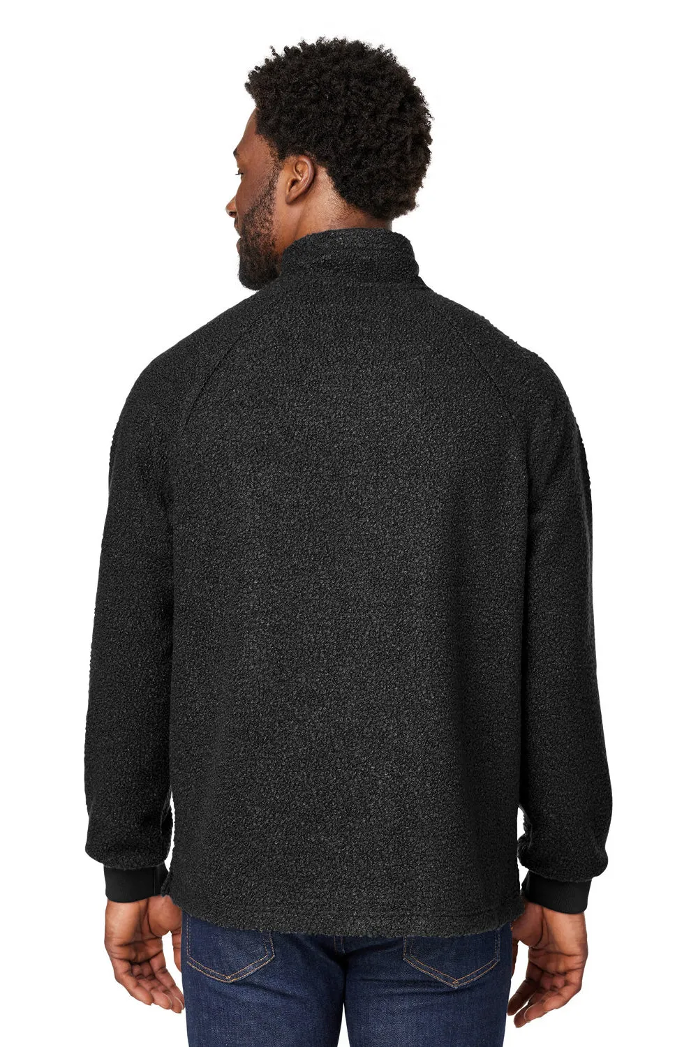 North End Mens Aura Sweater Fleece 1/4 Zip Sweatshirt w/ Pockets - Black