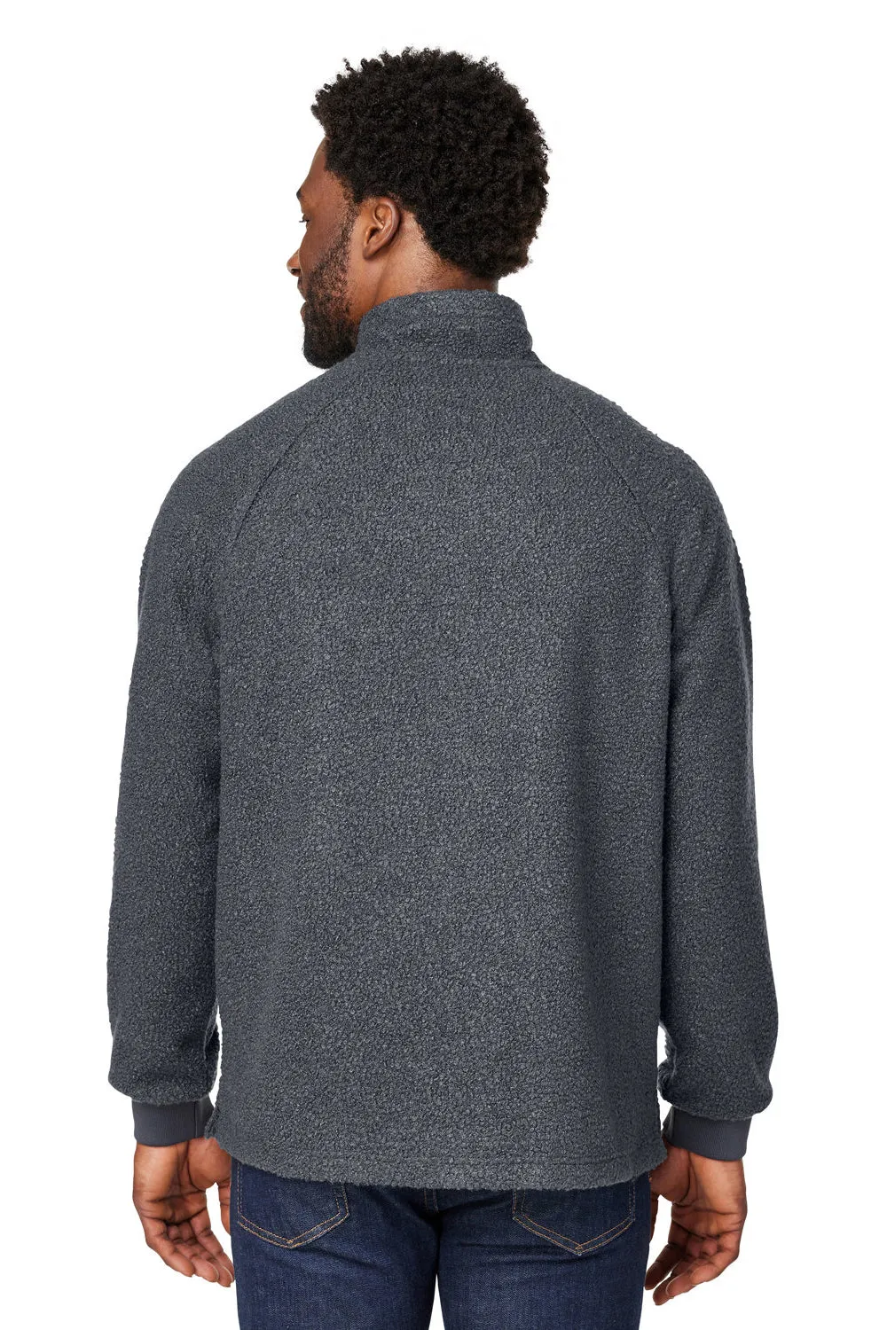 North End Mens Aura Sweater Fleece 1/4 Zip Sweatshirt w/ Pockets - Carbon Grey