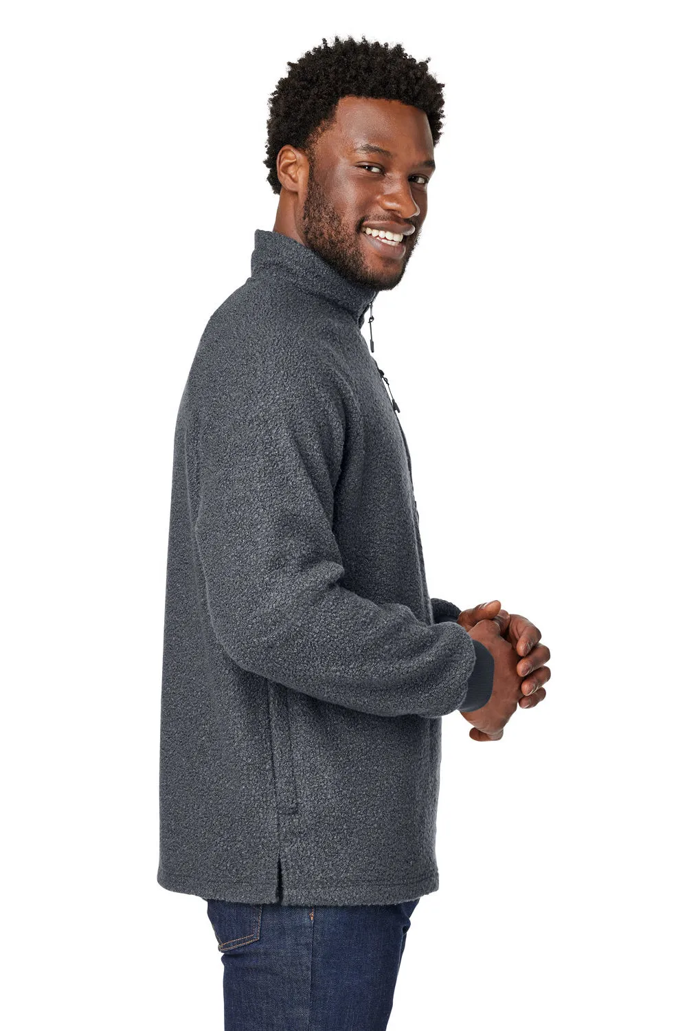 North End Mens Aura Sweater Fleece 1/4 Zip Sweatshirt w/ Pockets - Carbon Grey