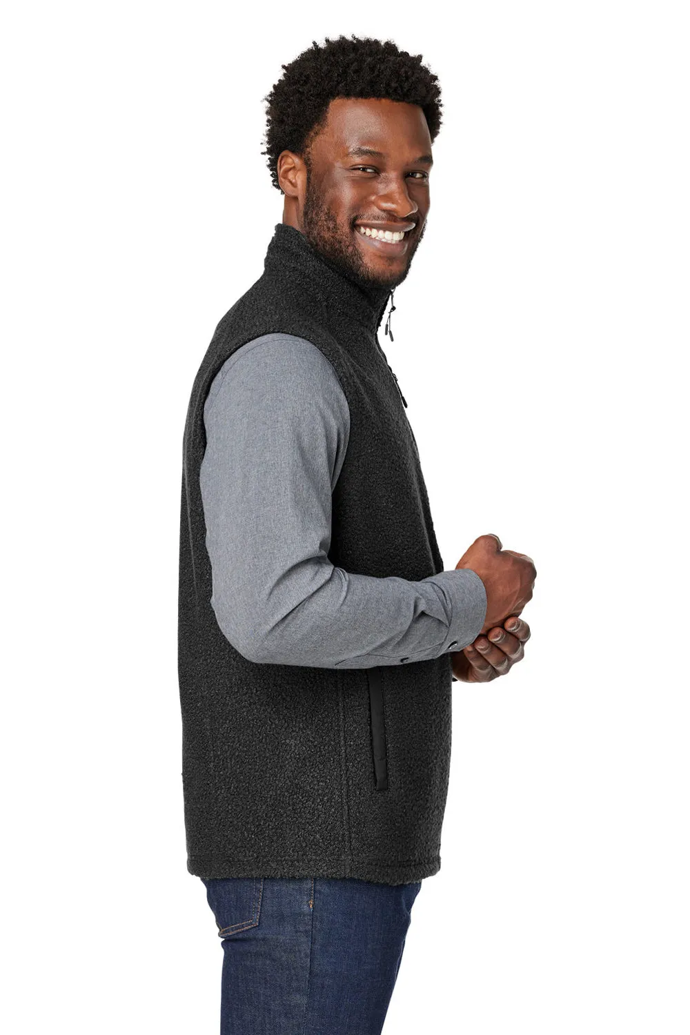 North End Mens Aura Sweater Fleece Full Zip Vest - Black