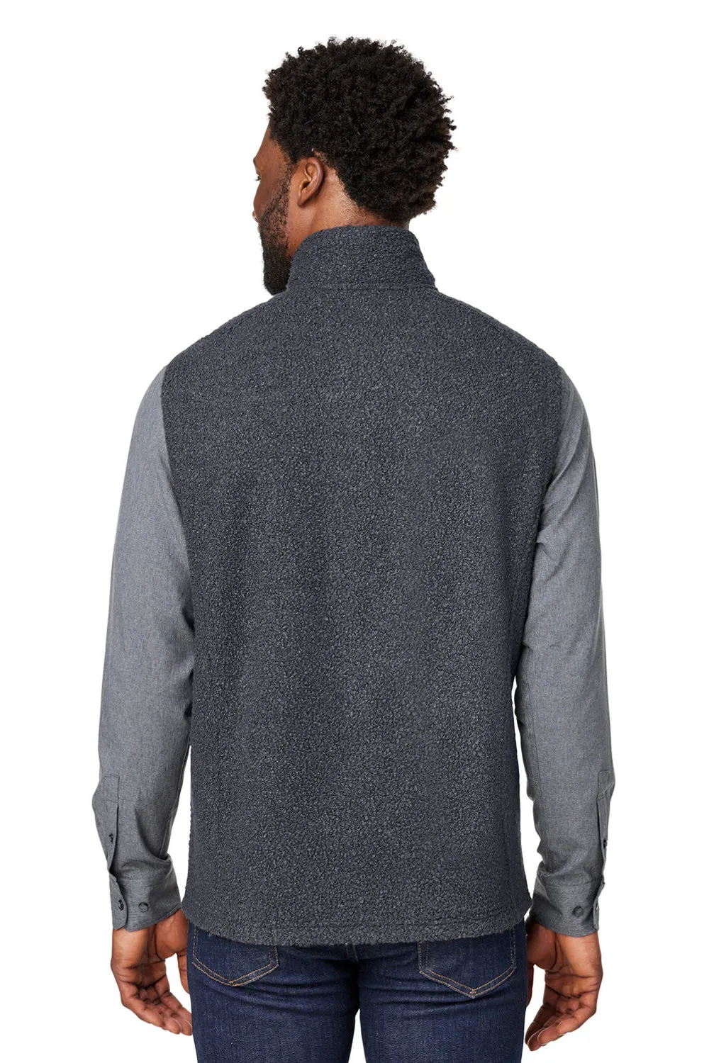 North End Mens Aura Sweater Fleece Full Zip Vest - Carbon Grey