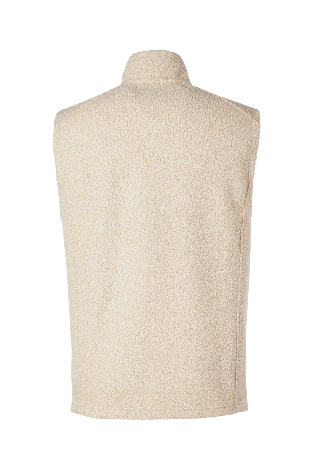 North End Mens Aura Sweater Fleece Full Zip Vest - Heather Oatmeal/Teak