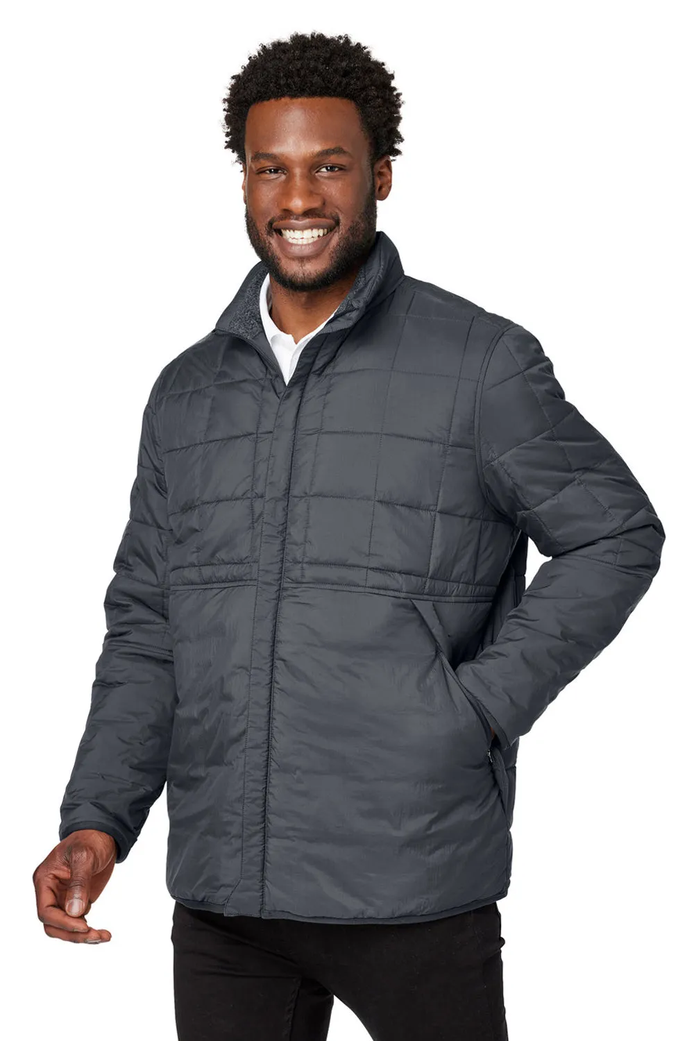 North End Mens Aura Water Resistant Full Zip Jacket - Carbon Grey