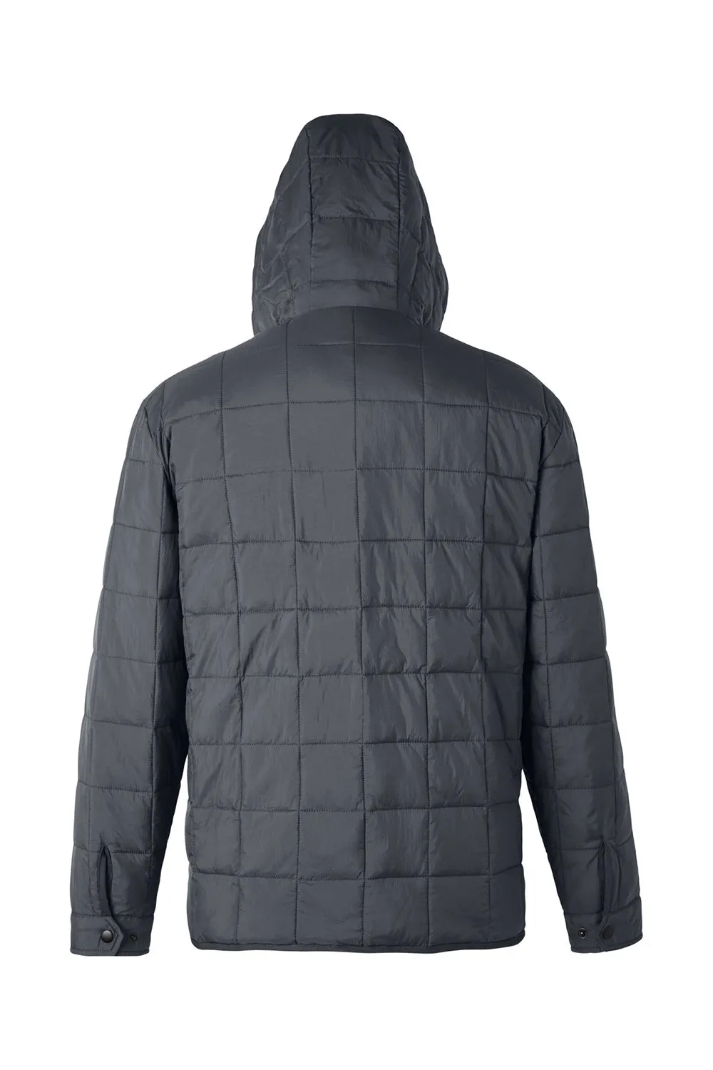 North End Mens Aura Water Resistant Packable Hooded Anorak Jacket - Carbon Grey