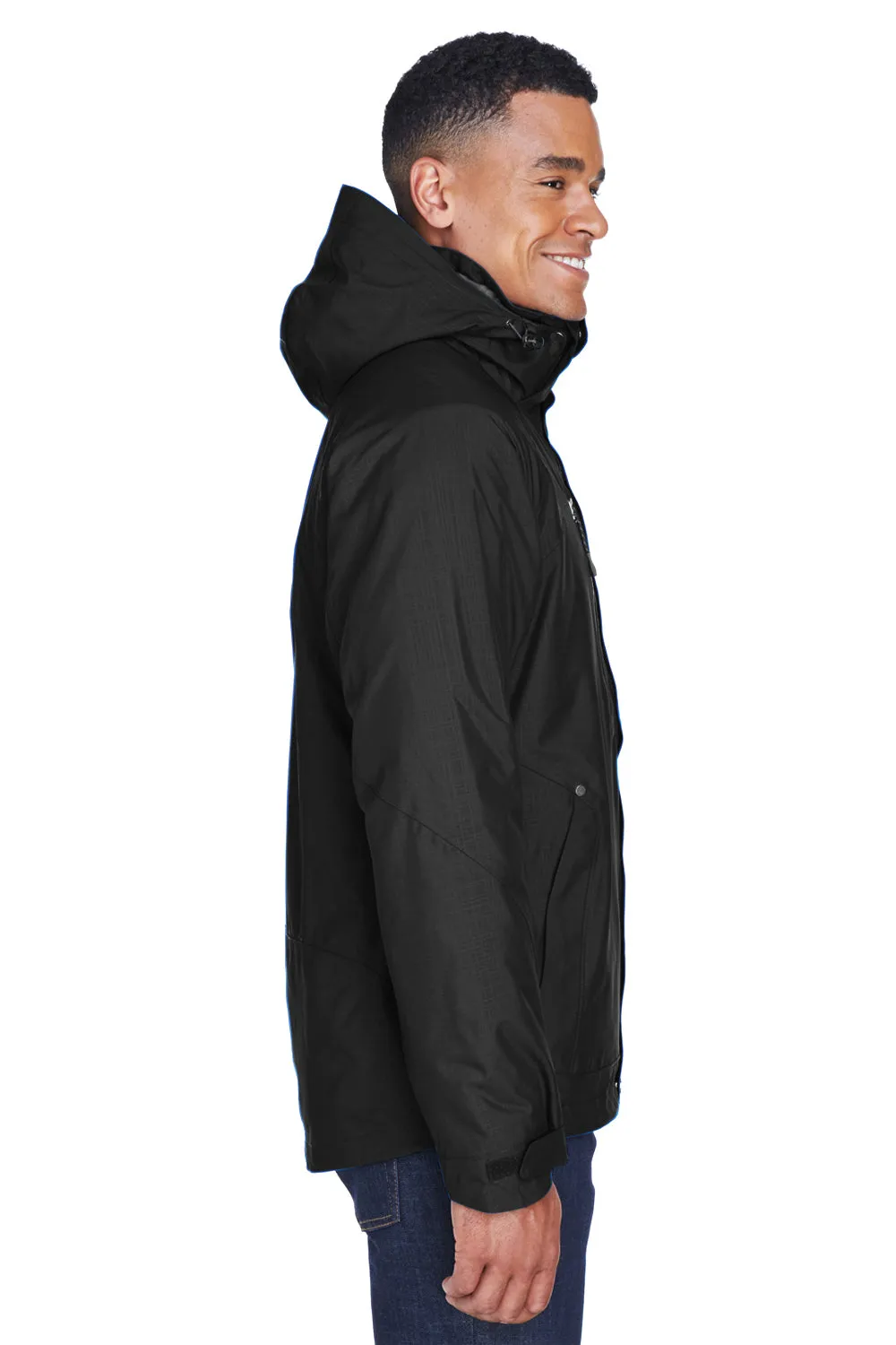 North End Mens Caprice 3-in-1 Waterproof Full Zip Hooded Jacket - Black