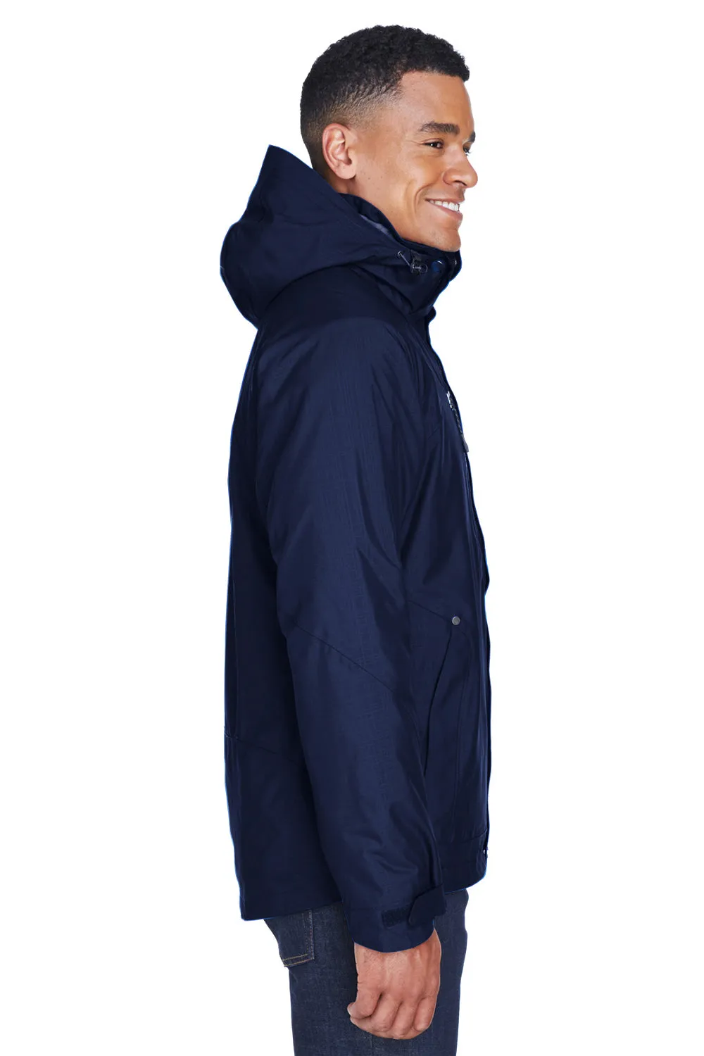 North End Mens Caprice 3-in-1 Waterproof Full Zip Hooded Jacket - Classic Navy Blue
