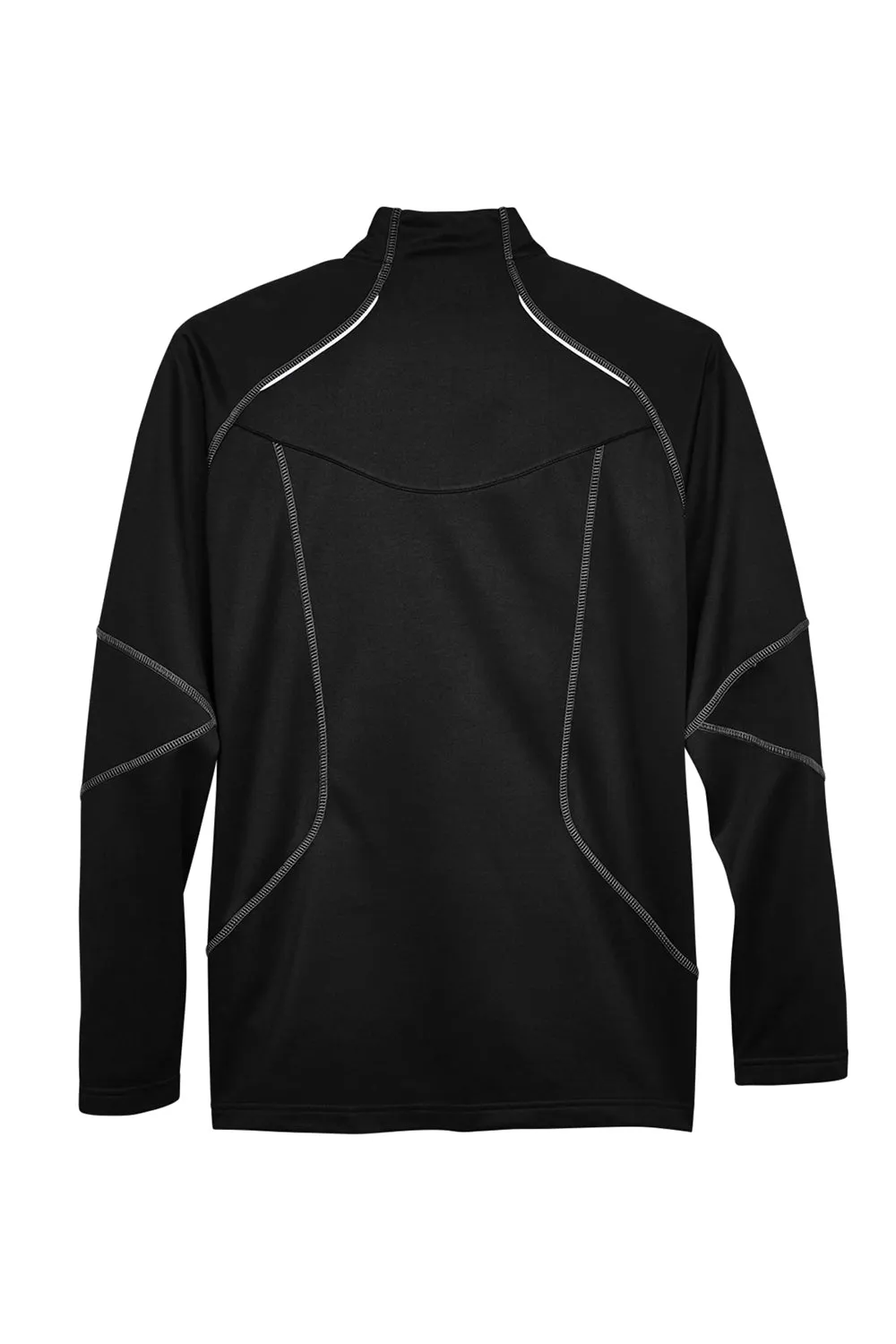 North End Mens Catalyst Performance Moisture Wicking 1/4 Zip Fleece Jacket - Black