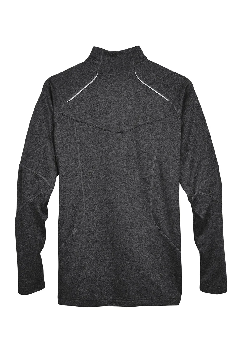 North End Mens Catalyst Performance Moisture Wicking 1/4 Zip Fleece Jacket - Heather Carbon Grey