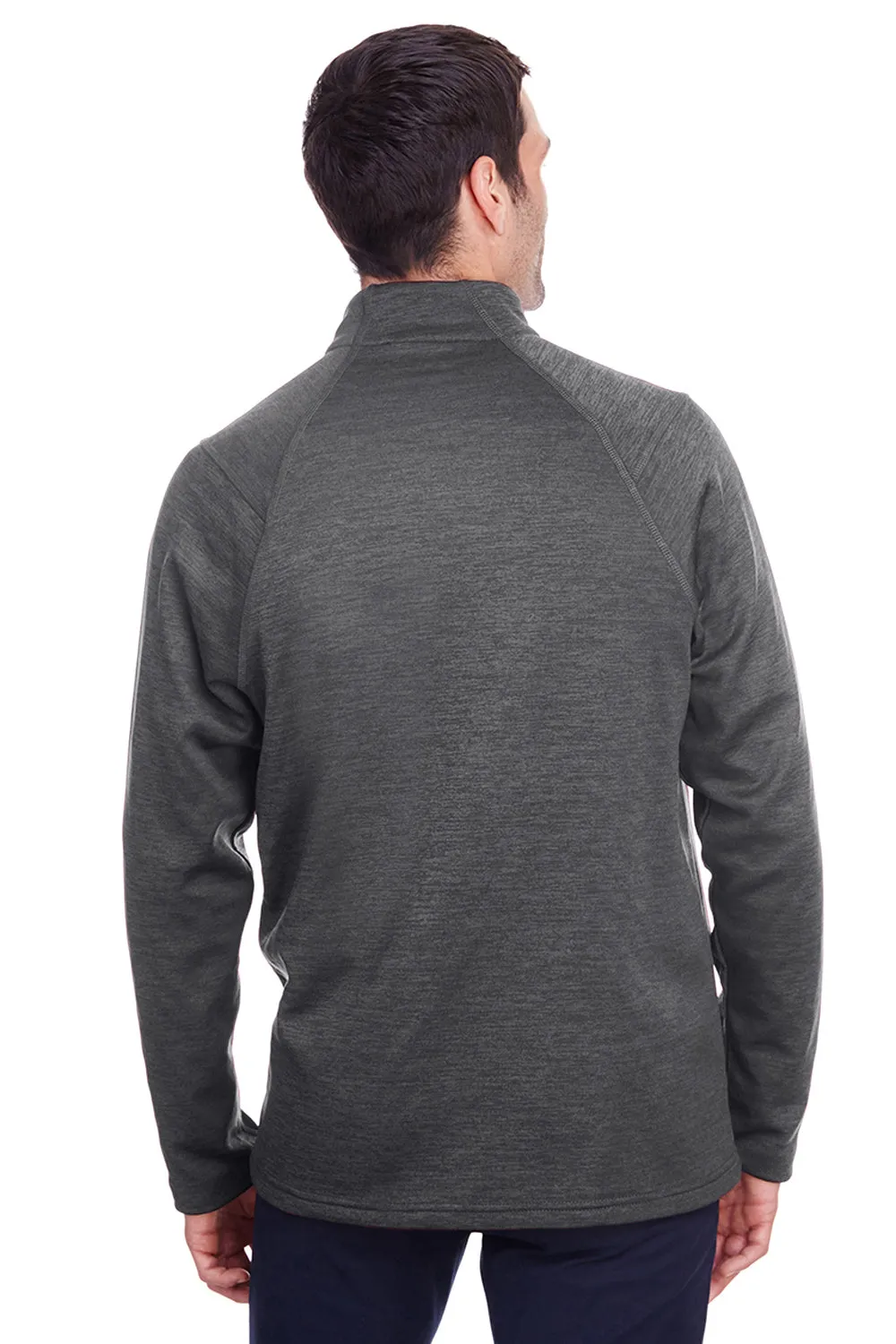 North End Mens Flux 2.0 Fleece Water Resistant Full Zip Jacket - Heather Carbon Grey/Black