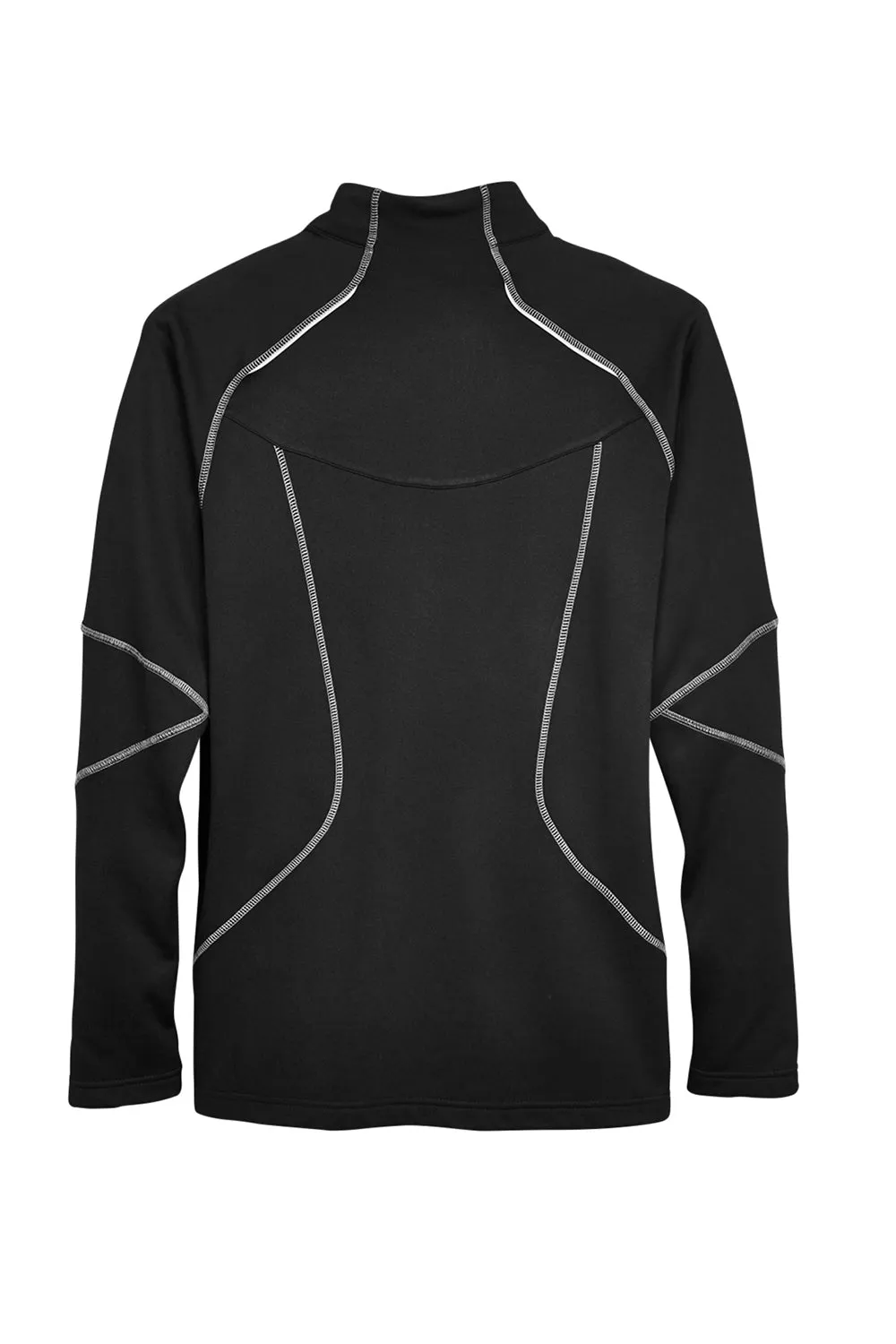 North End Mens Gravity Performance Moisture Wicking Full Zip Fleece Jacket - Black