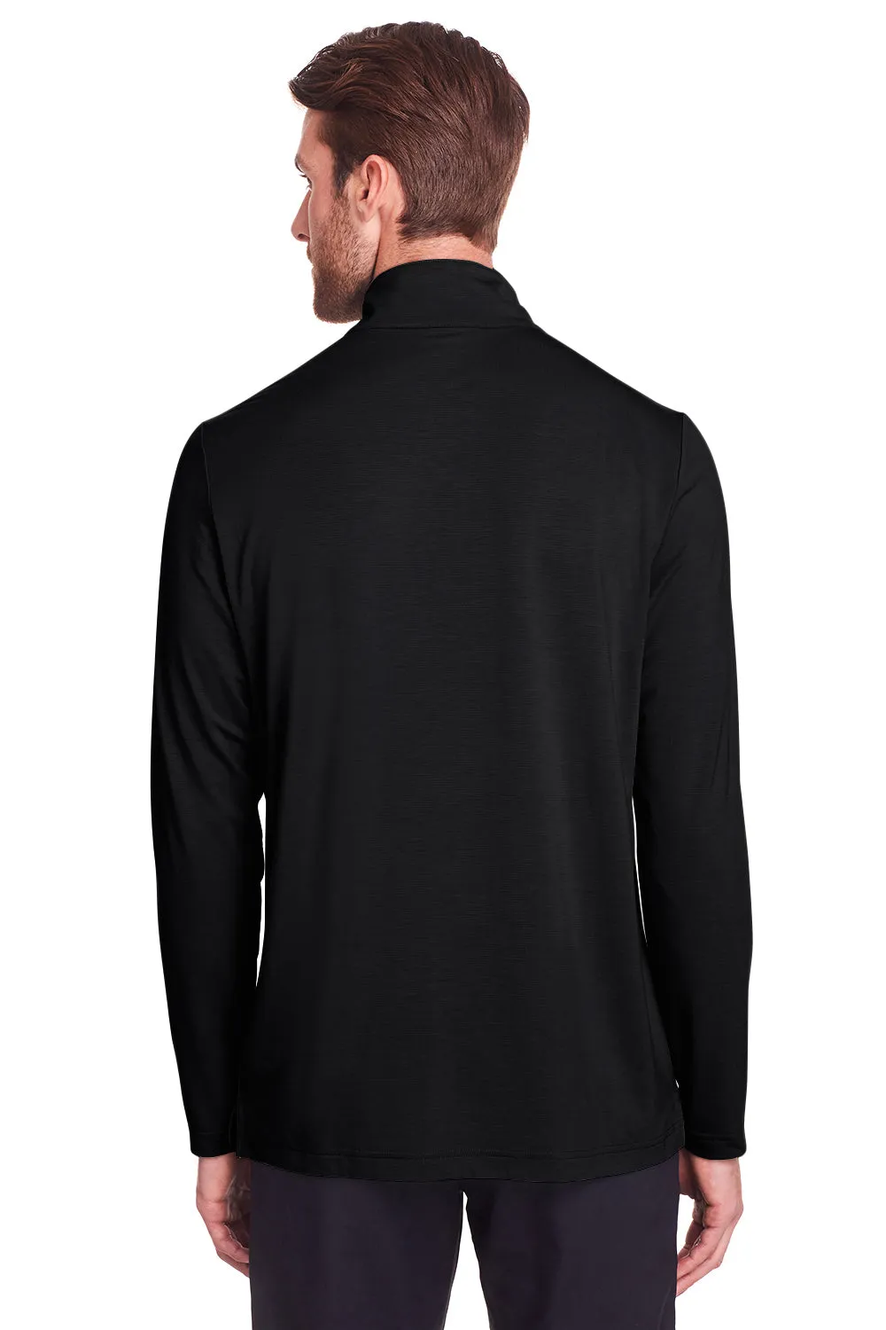 North End Mens Jaq Performance Moisture Wicking Long Sleeve Polo Shirt - Black