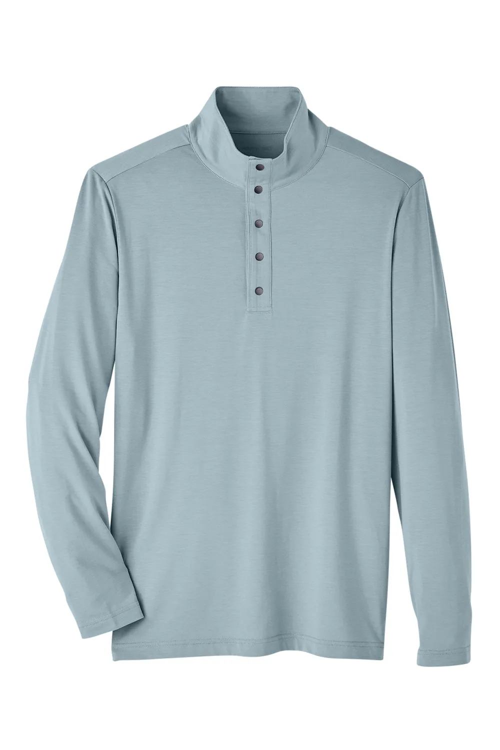 North End Mens Jaq Performance Moisture Wicking Long Sleeve Polo Shirt - Opal Blue