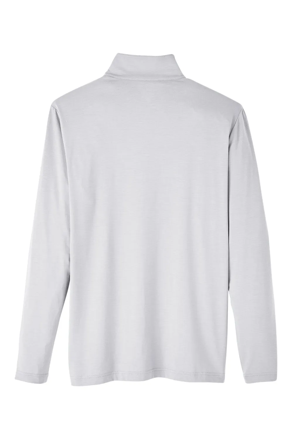 North End Mens Jaq Performance Moisture Wicking Long Sleeve Polo Shirt - Platinum Grey