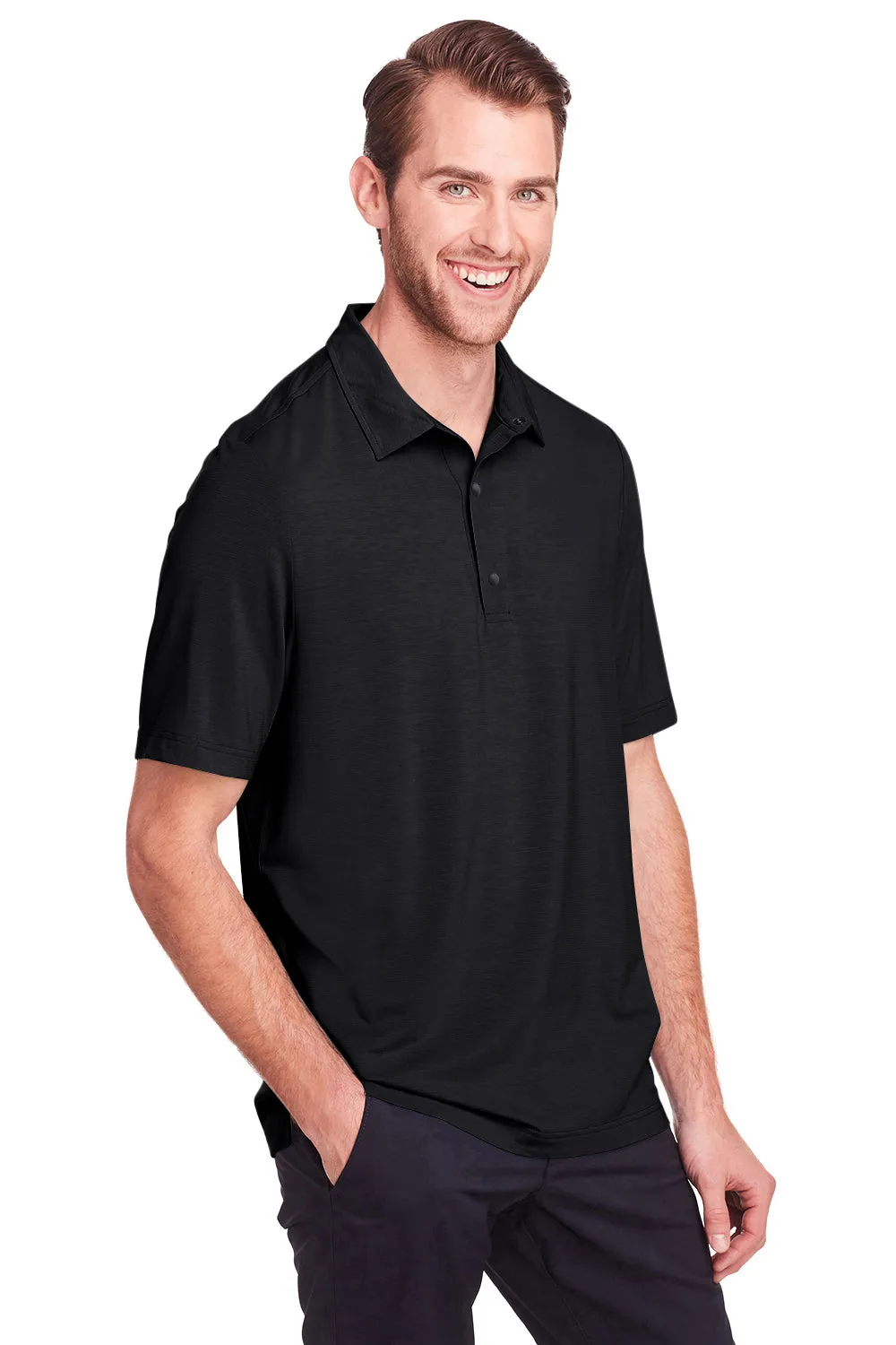 North End Mens Jaq Performance Moisture Wicking Short Sleeve Polo Shirt - Black