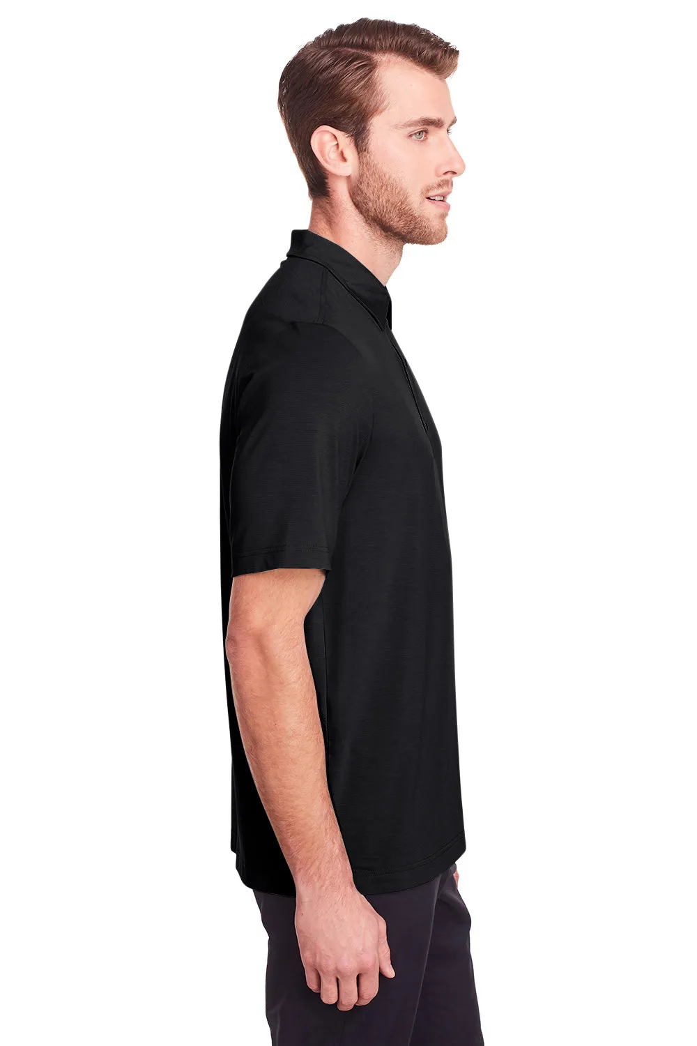 North End Mens Jaq Performance Moisture Wicking Short Sleeve Polo Shirt - Black