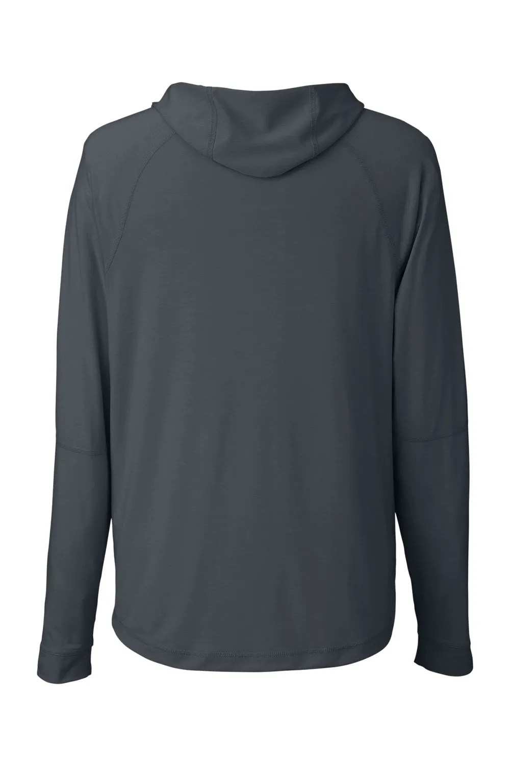North End Mens Jaq Stretch Performance Moisture Wicking Long Sleeve Hooded T-Shirt Hoodie - Carbon Grey
