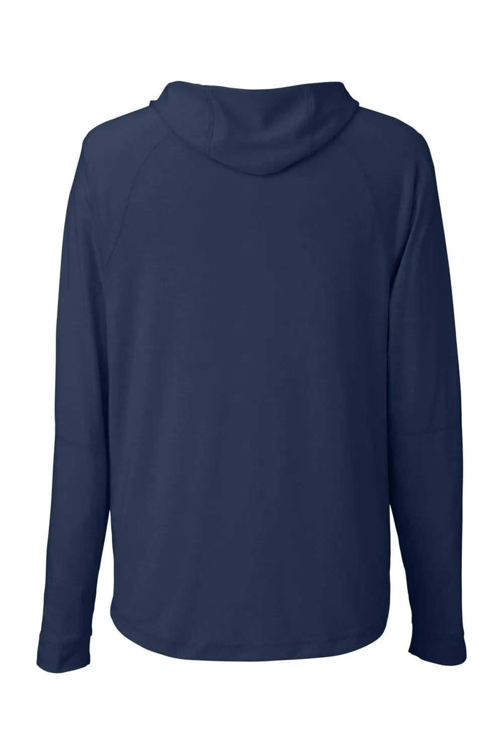 North End Mens Jaq Stretch Performance Moisture Wicking Long Sleeve Hooded T-Shirt Hoodie - Classic Navy Blue