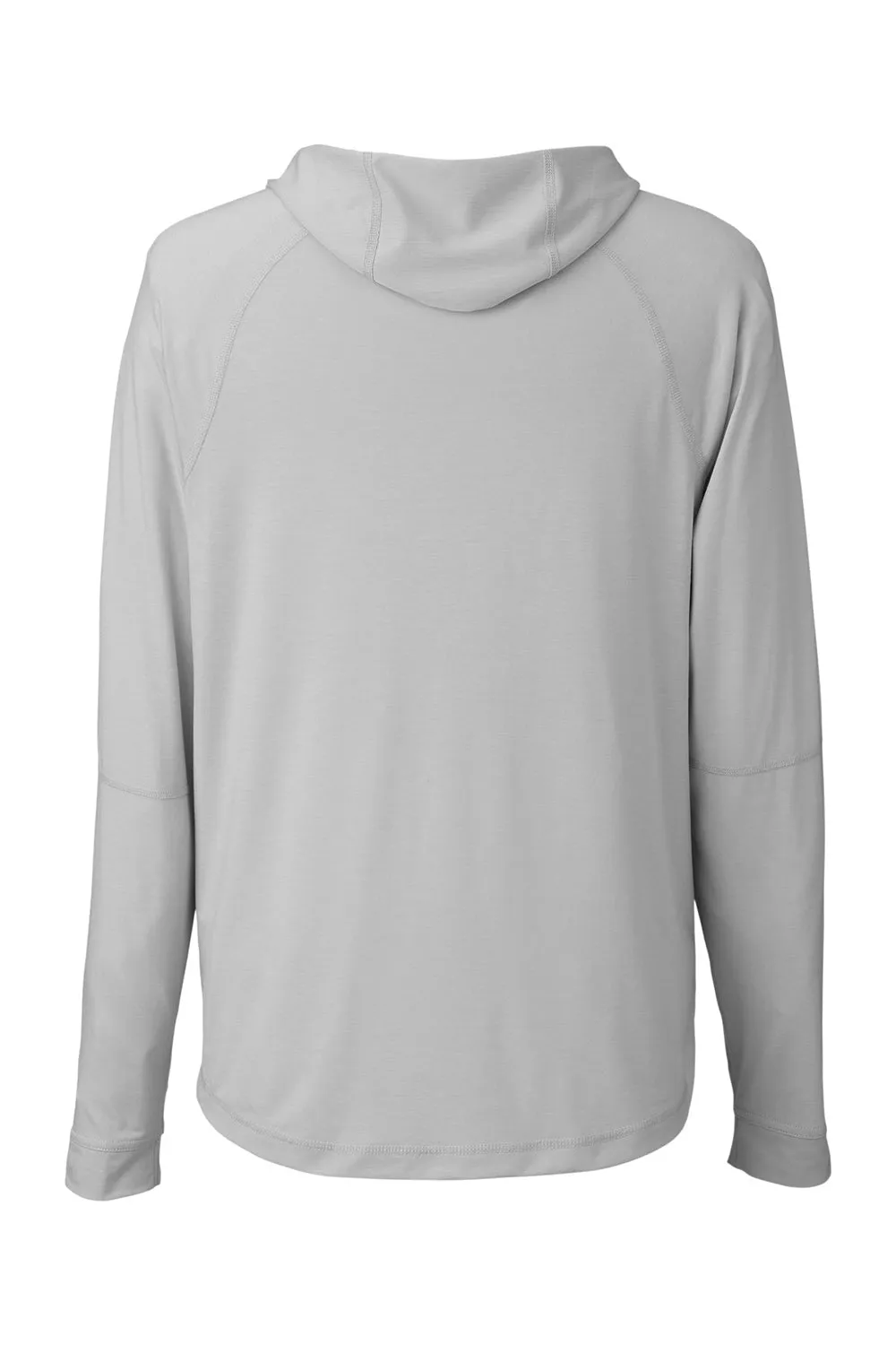 North End Mens Jaq Stretch Performance Moisture Wicking Long Sleeve Hooded T-Shirt Hoodie - Platinum Grey