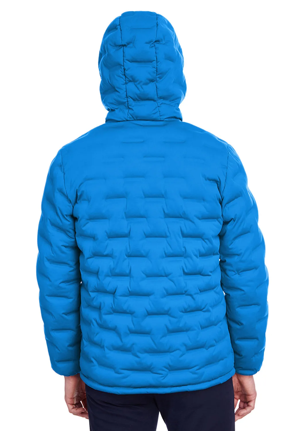 North End Mens Loft Waterproof Full Zip Hooded Puffer Jacket - Olympic Blue/Carbon Grey - Closeout