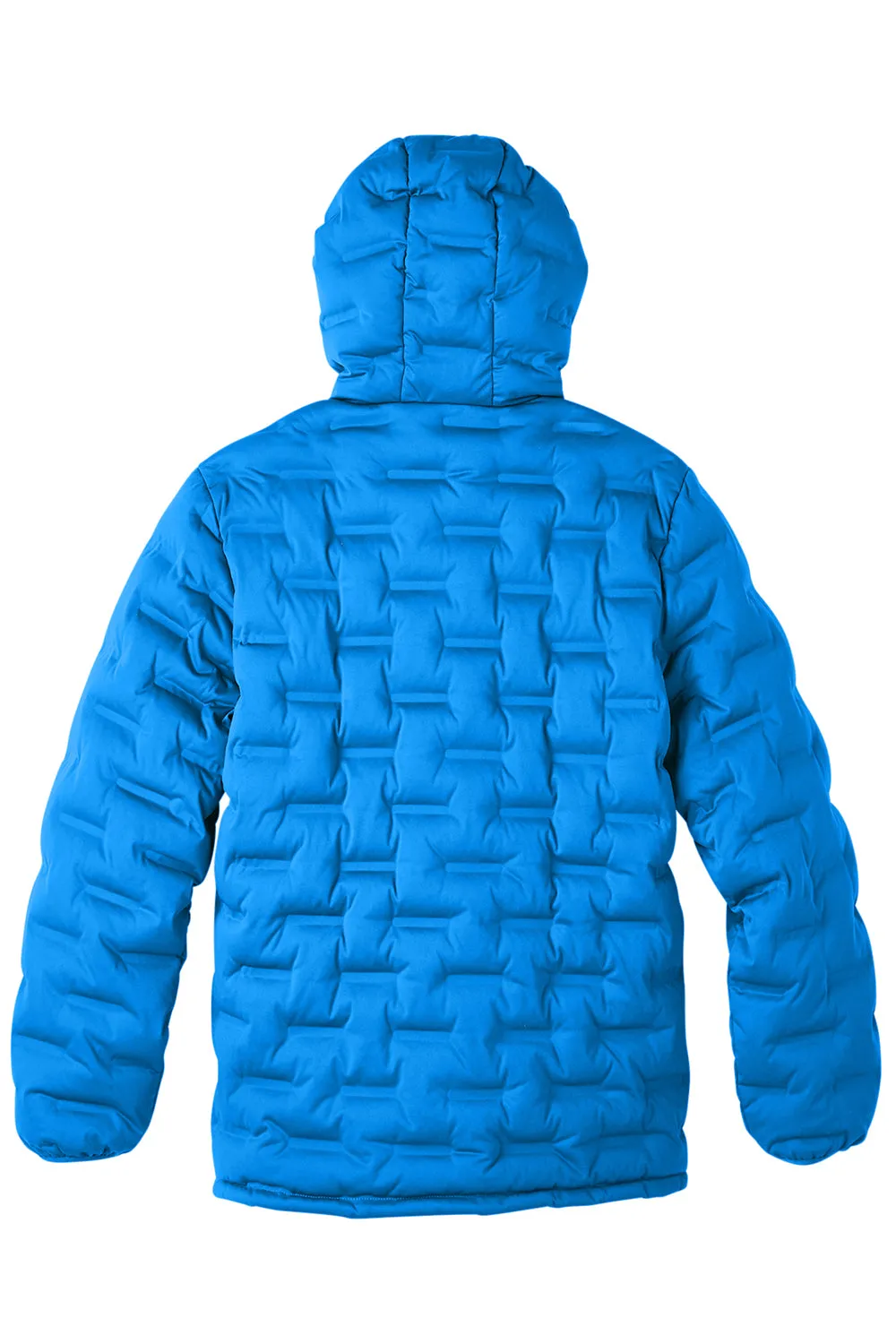 North End Mens Loft Waterproof Full Zip Hooded Puffer Jacket - Olympic Blue/Carbon Grey - Closeout