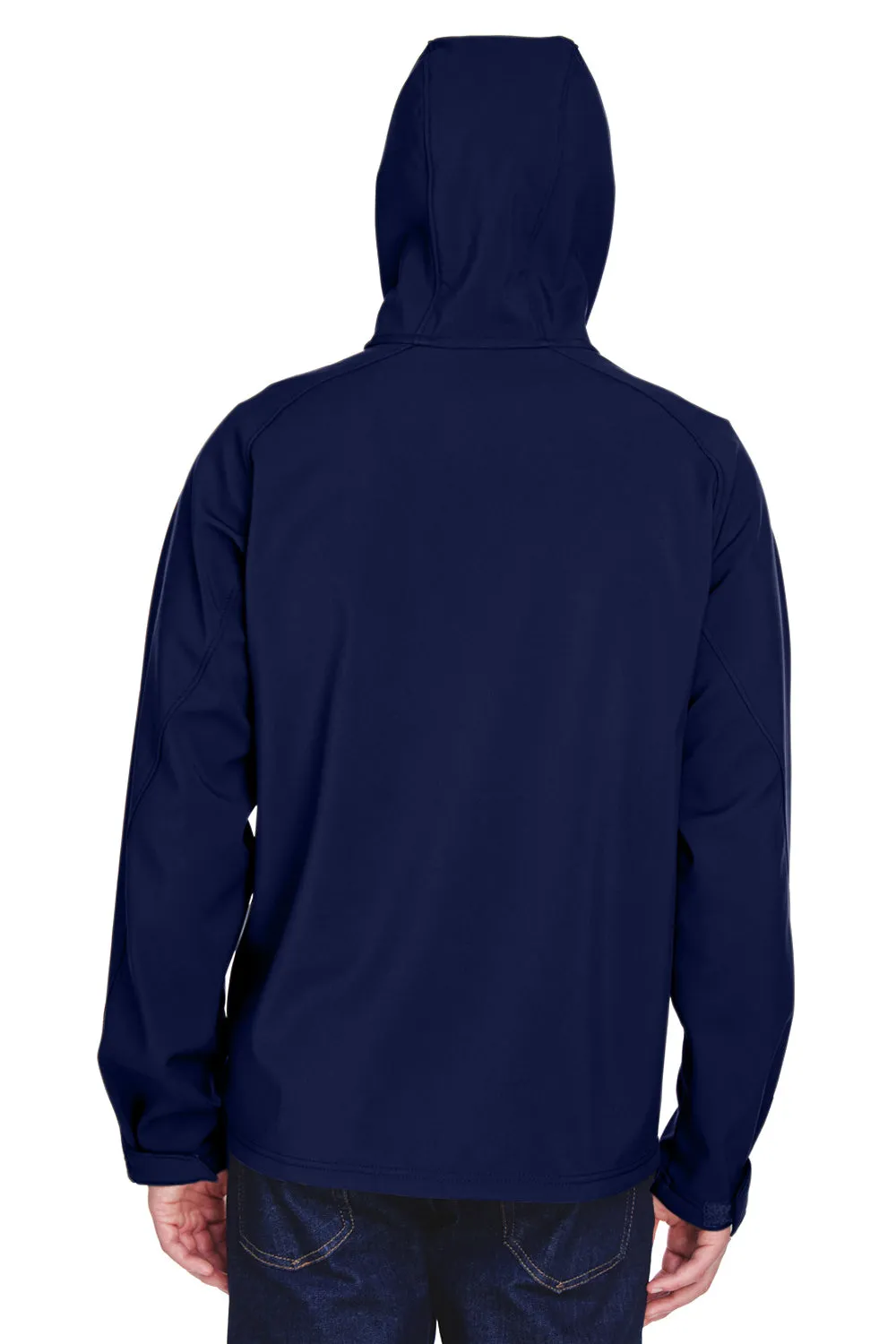 North End Mens Prospect Water Resistant Full Zip Hooded Jacket - Classic Navy Blue