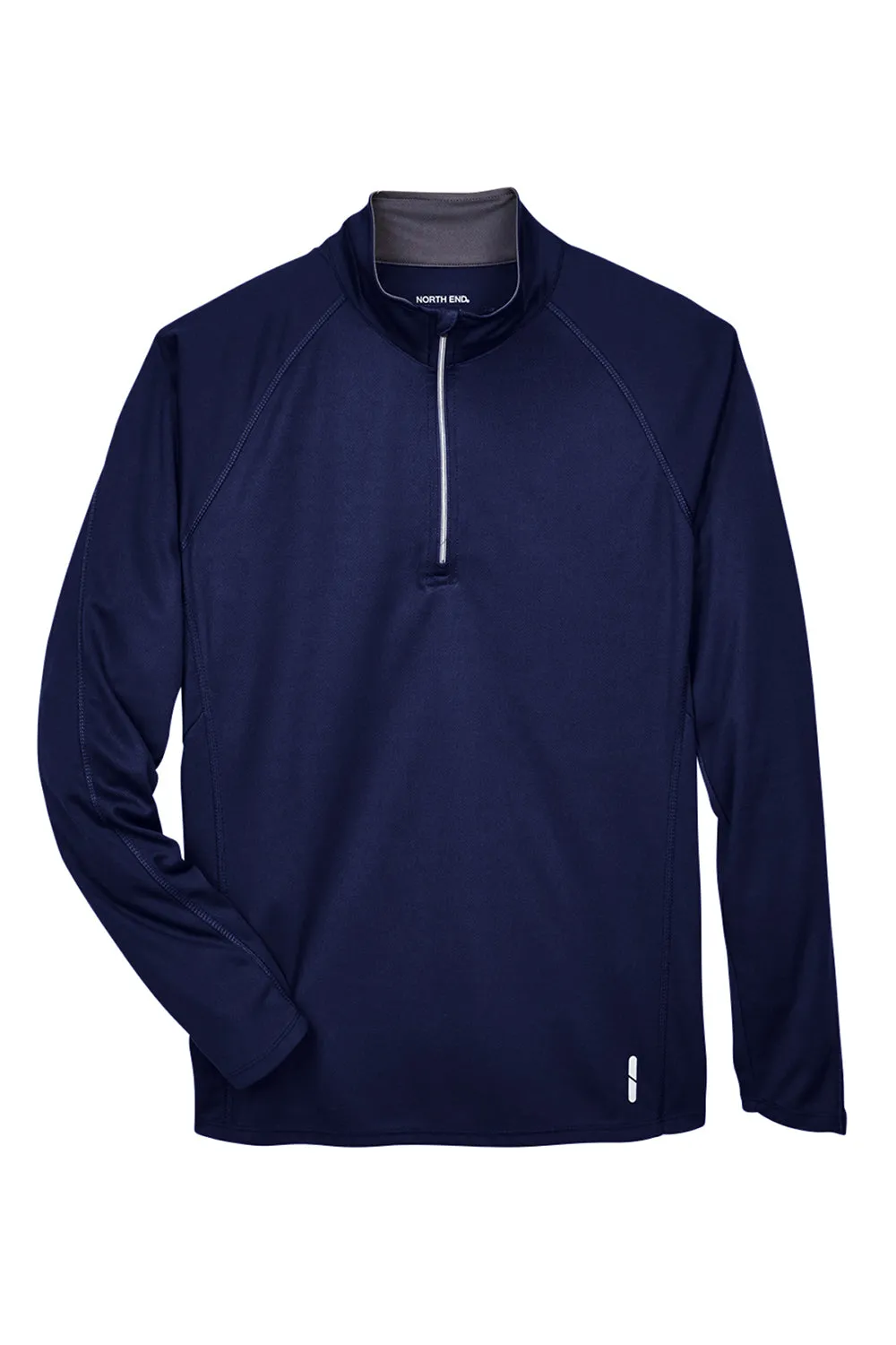 North End Mens Radar Performance Moisture Wicking 1/4 Zip Sweatshirt - Classic Navy Blue
