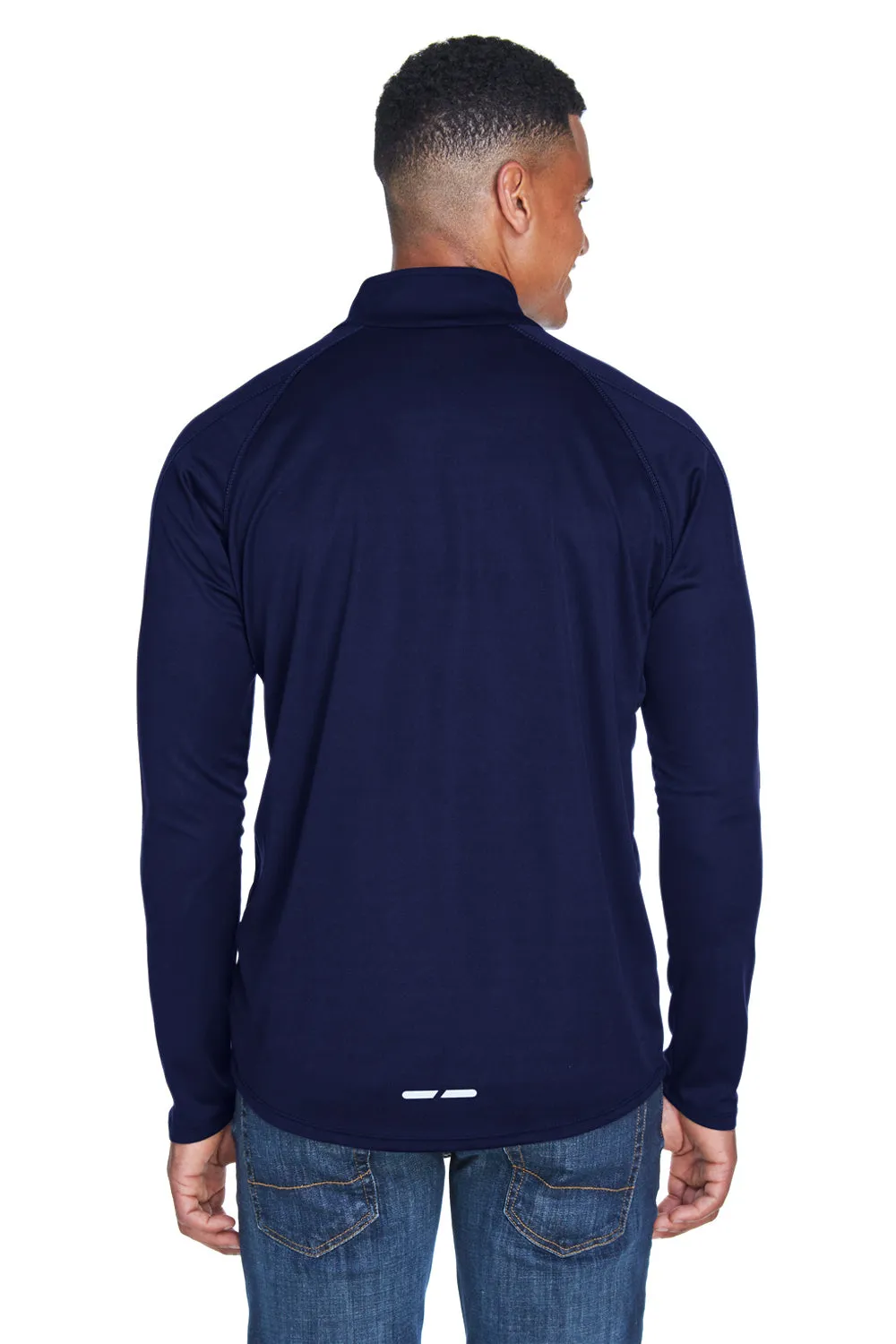North End Mens Radar Performance Moisture Wicking 1/4 Zip Sweatshirt - Classic Navy Blue