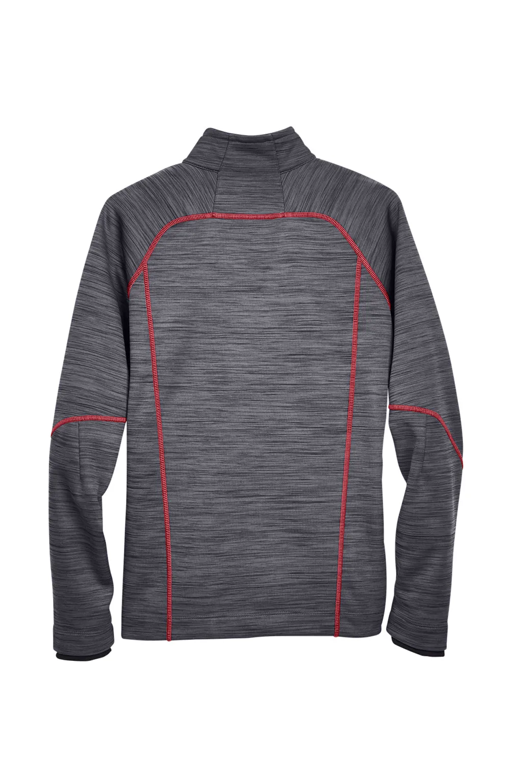 North End Mens Sport Red Flux Full Zip Jacket - Carbon Grey/Olympic Red