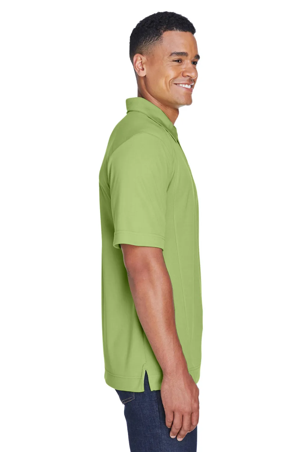 North End Mens Sport Red Performance Moisture Wicking Short Sleeve Polo Shirt - Cactus Green