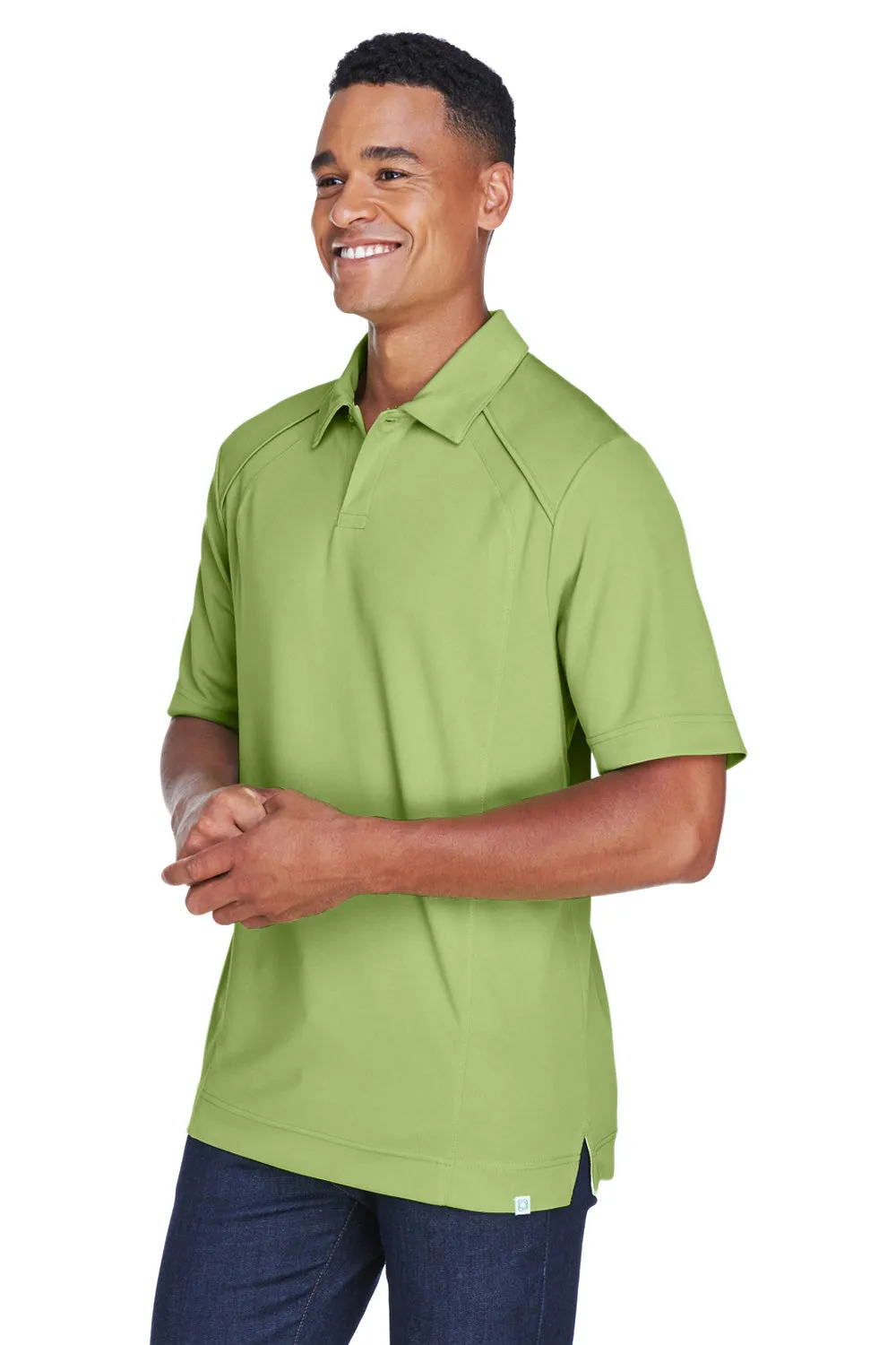 North End Mens Sport Red Performance Moisture Wicking Short Sleeve Polo Shirt - Cactus Green