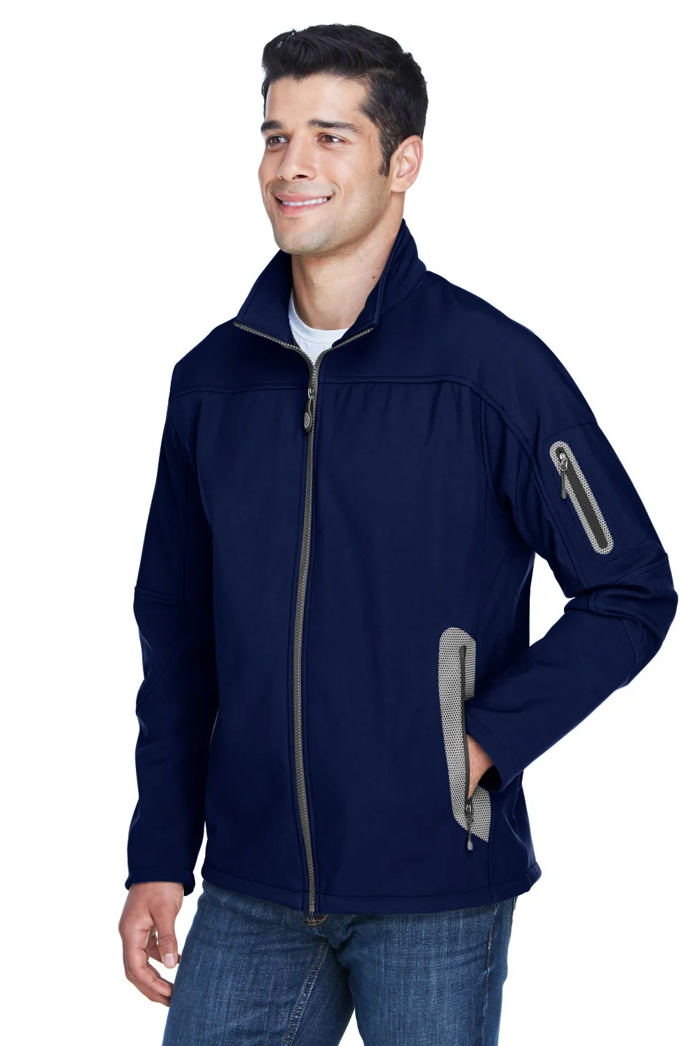 North End Mens Technical Water Resistant Full Zip Jacket - Classic Navy Blue