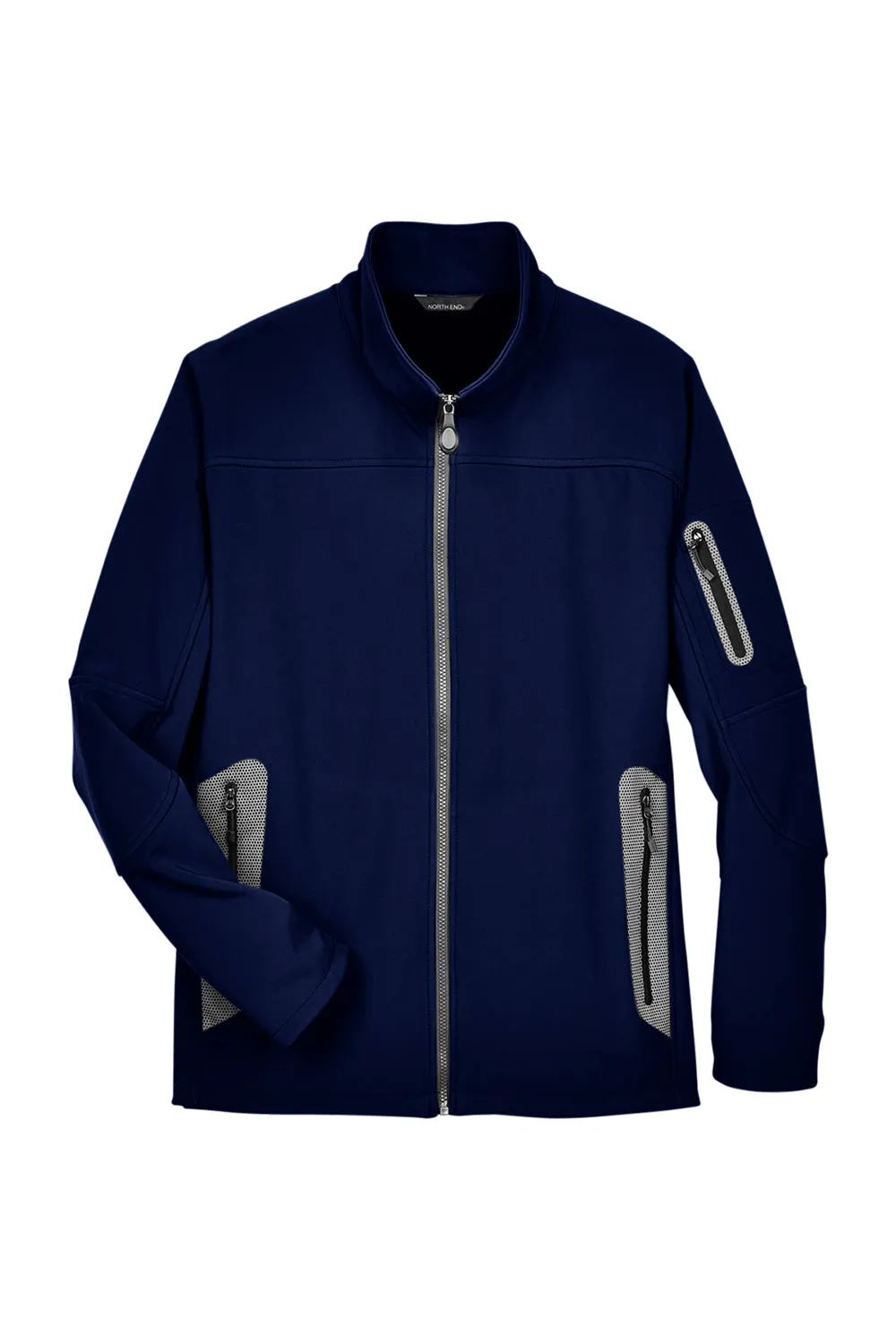 North End Mens Technical Water Resistant Full Zip Jacket - Classic Navy Blue