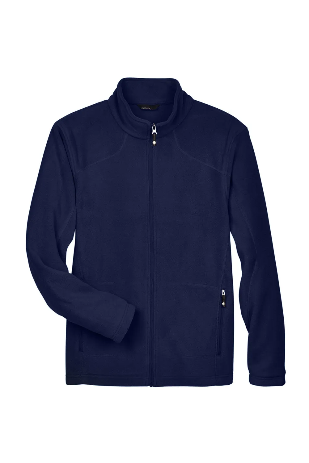 North End Mens Voyage Pill Resistant Fleece Full Zip Jacket - Classic Navy Blue - Closeout