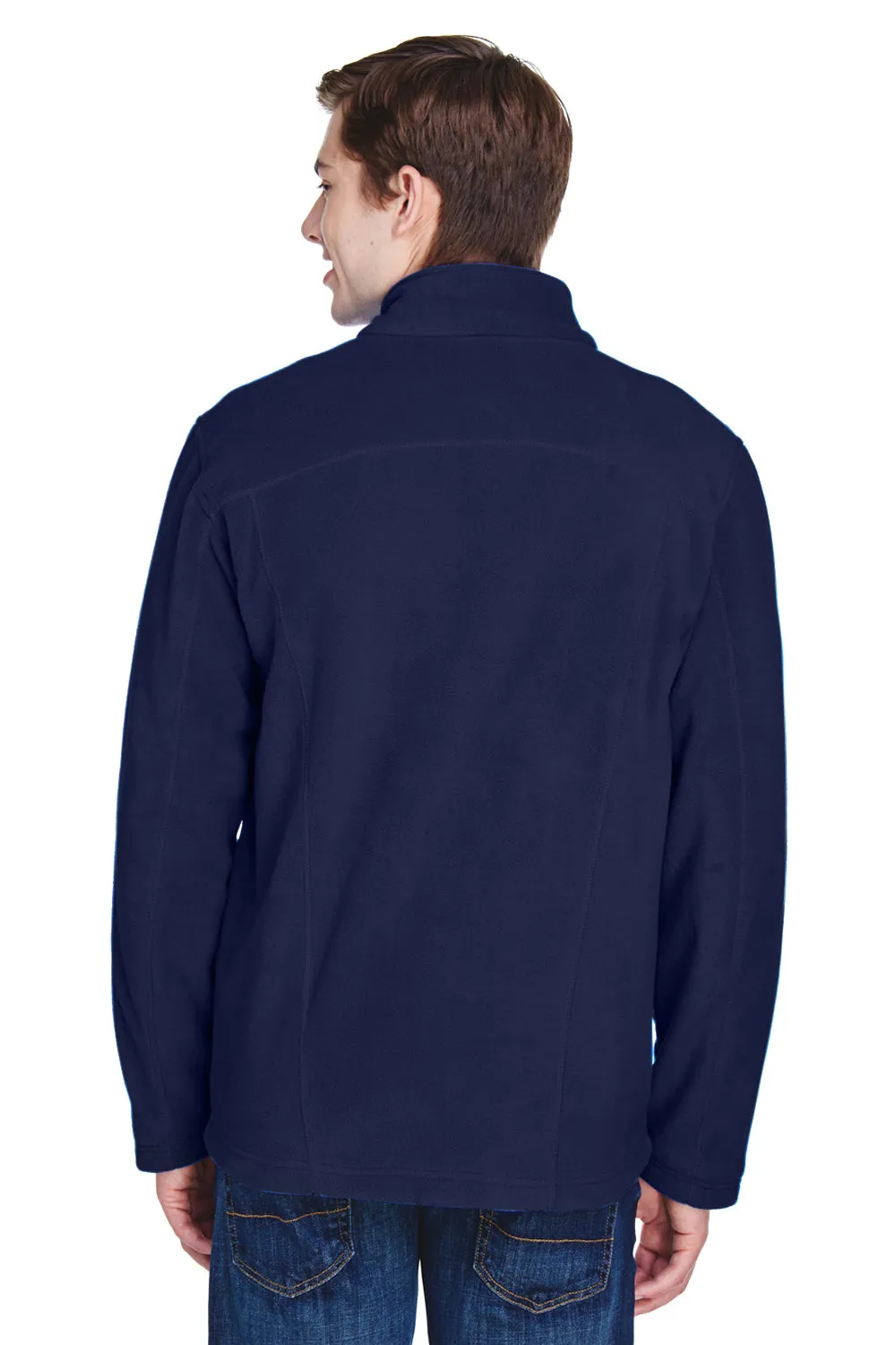 North End Mens Voyage Pill Resistant Fleece Full Zip Jacket - Classic Navy Blue - Closeout