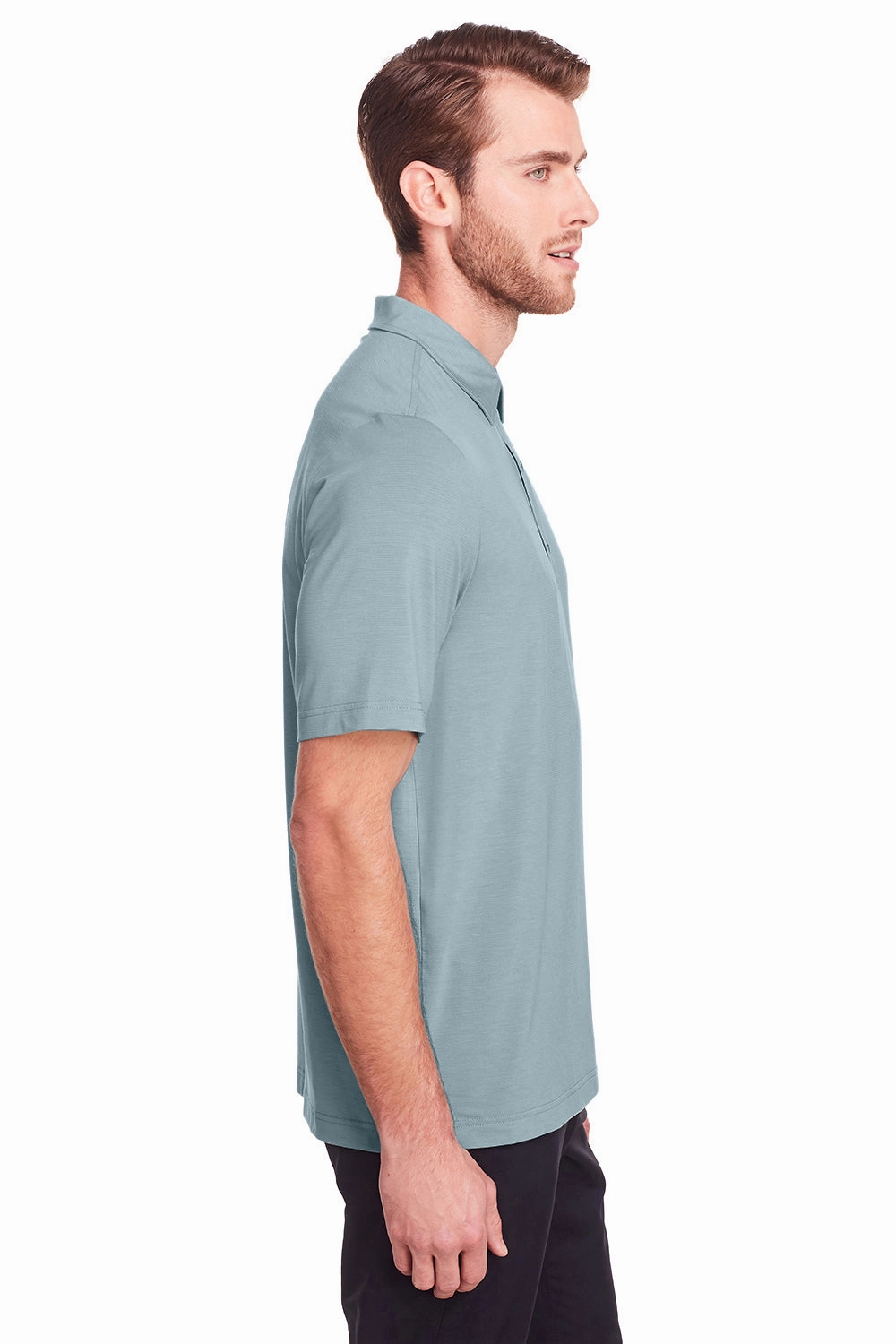 North End Mens Jaq Performance Moisture Wicking Short Sleeve Polo Shirt - Opal Blue