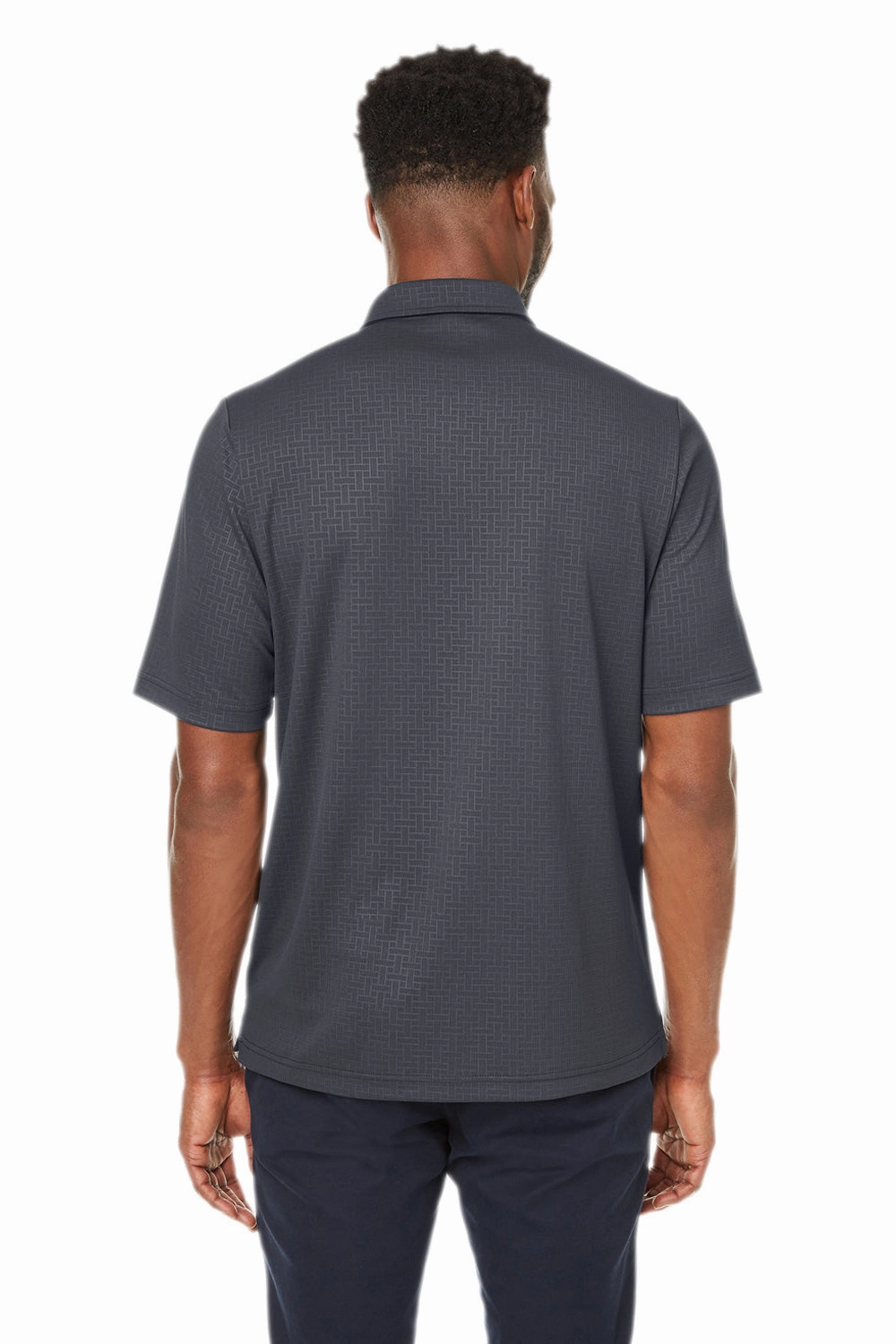 North End Mens Replay Recycled Moisture Wicking Short Sleeve Polo Shirt - Carbon Grey