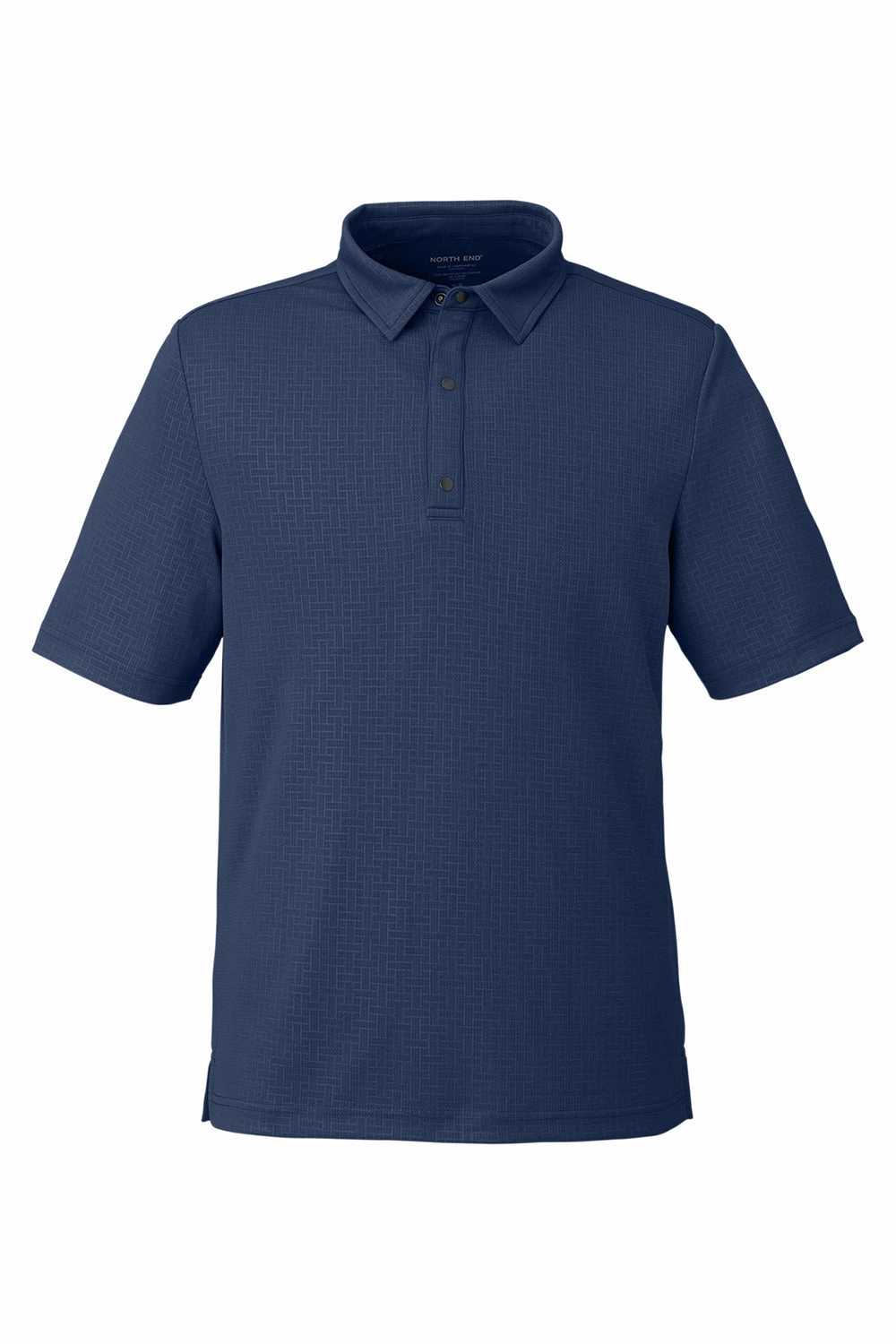 North End Mens Replay Recycled Moisture Wicking Short Sleeve Polo Shirt - Classic Navy Blue